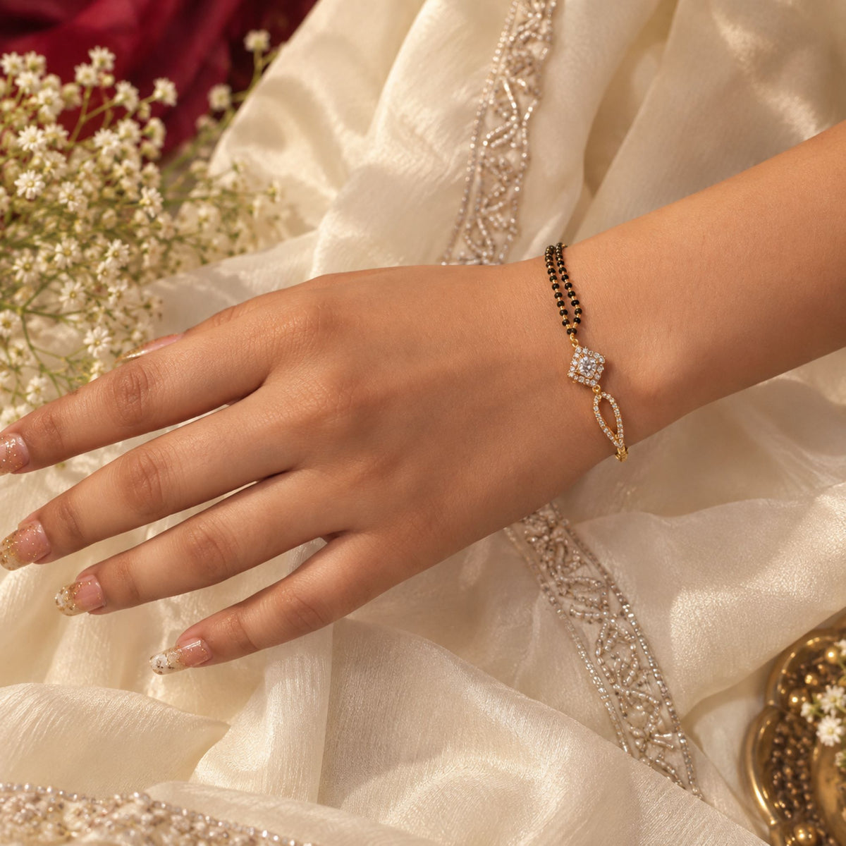 Mishika CZ Designer Mangalsutra Bracelet