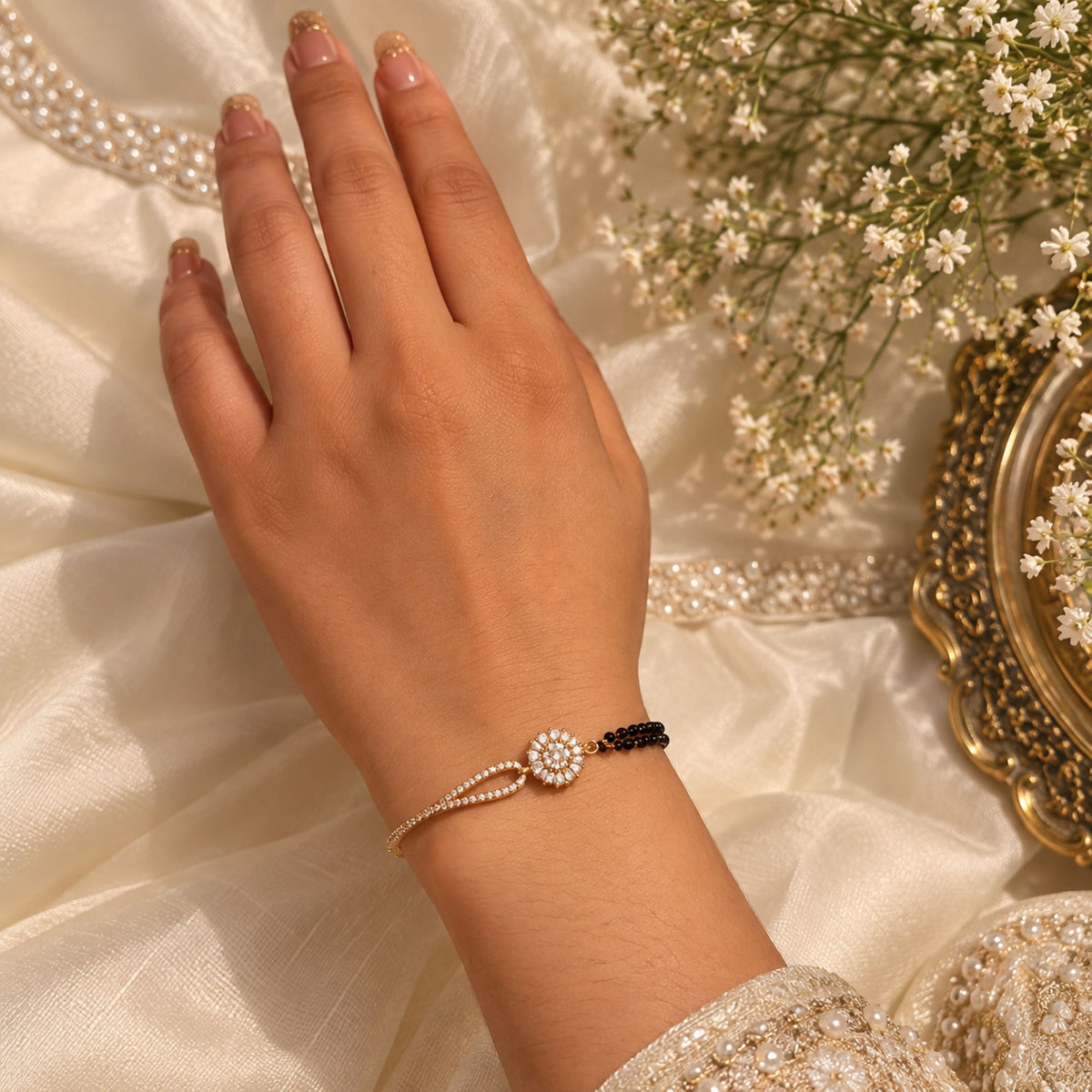 Dishi CZ Designer Mangalsutra Bracelet