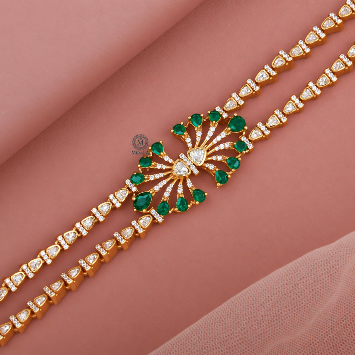 Ishvari Moissanite Polki Designer Bracelet