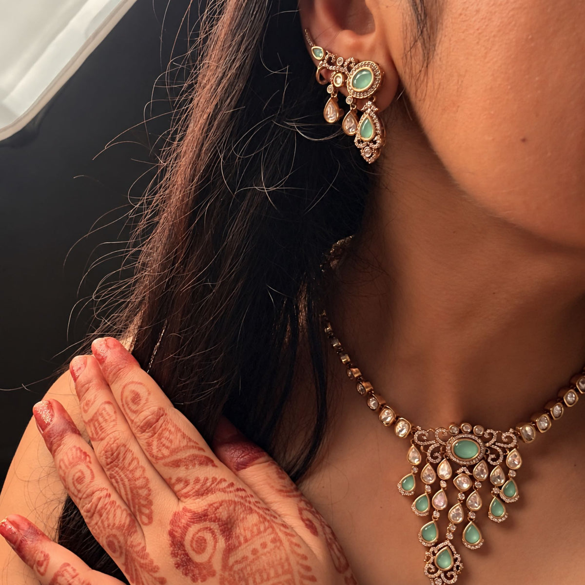 Parmi Polki Designer Necklace Set
