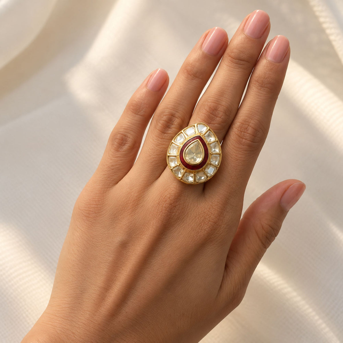 Shivani Polki Designer Ring