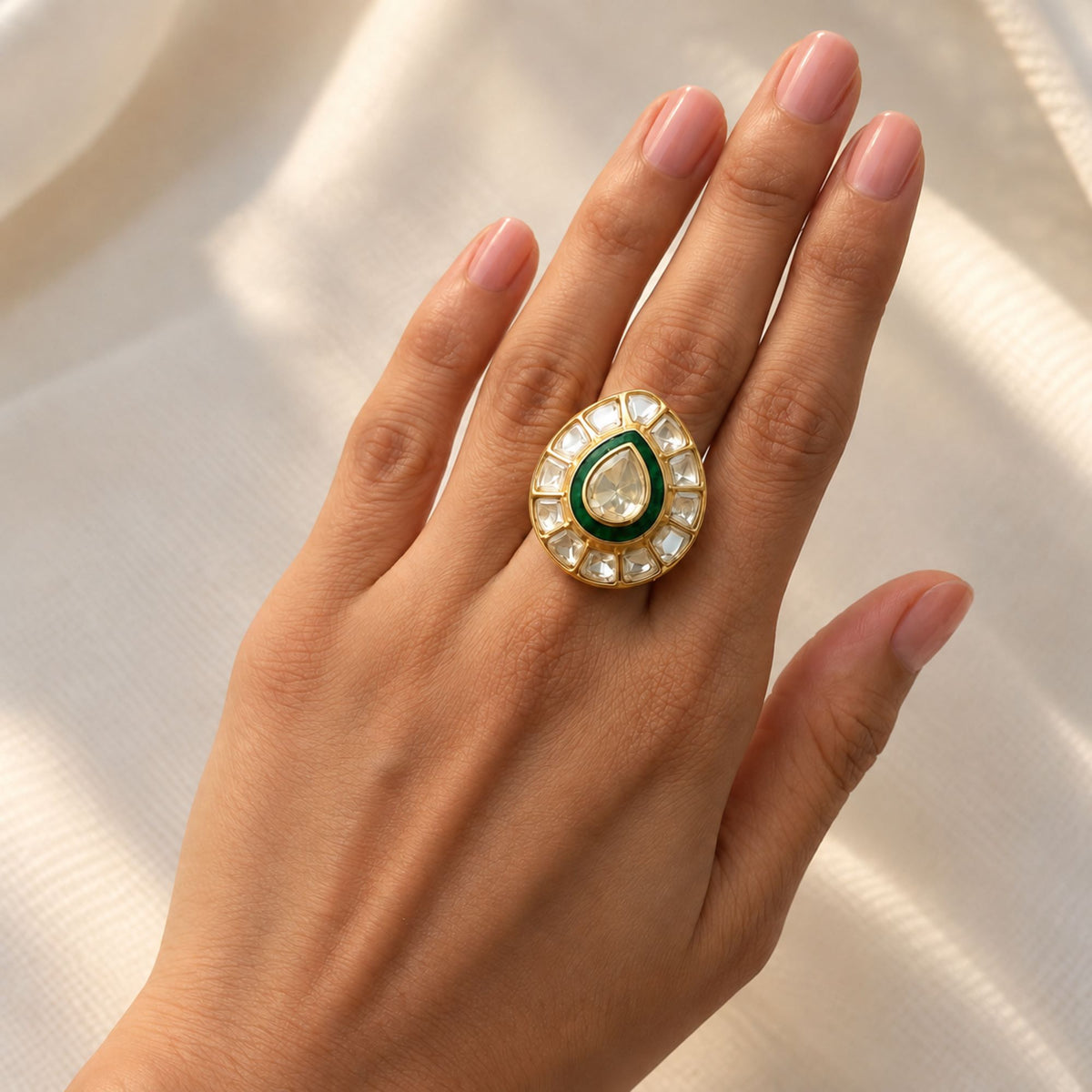 Shivani Polki Designer Ring