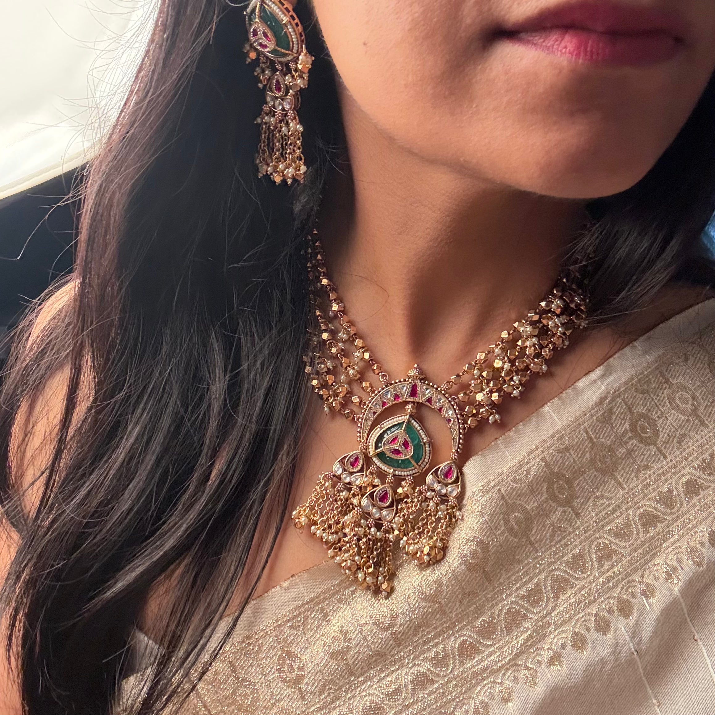 Triyashi Antique Layered Necklace Set