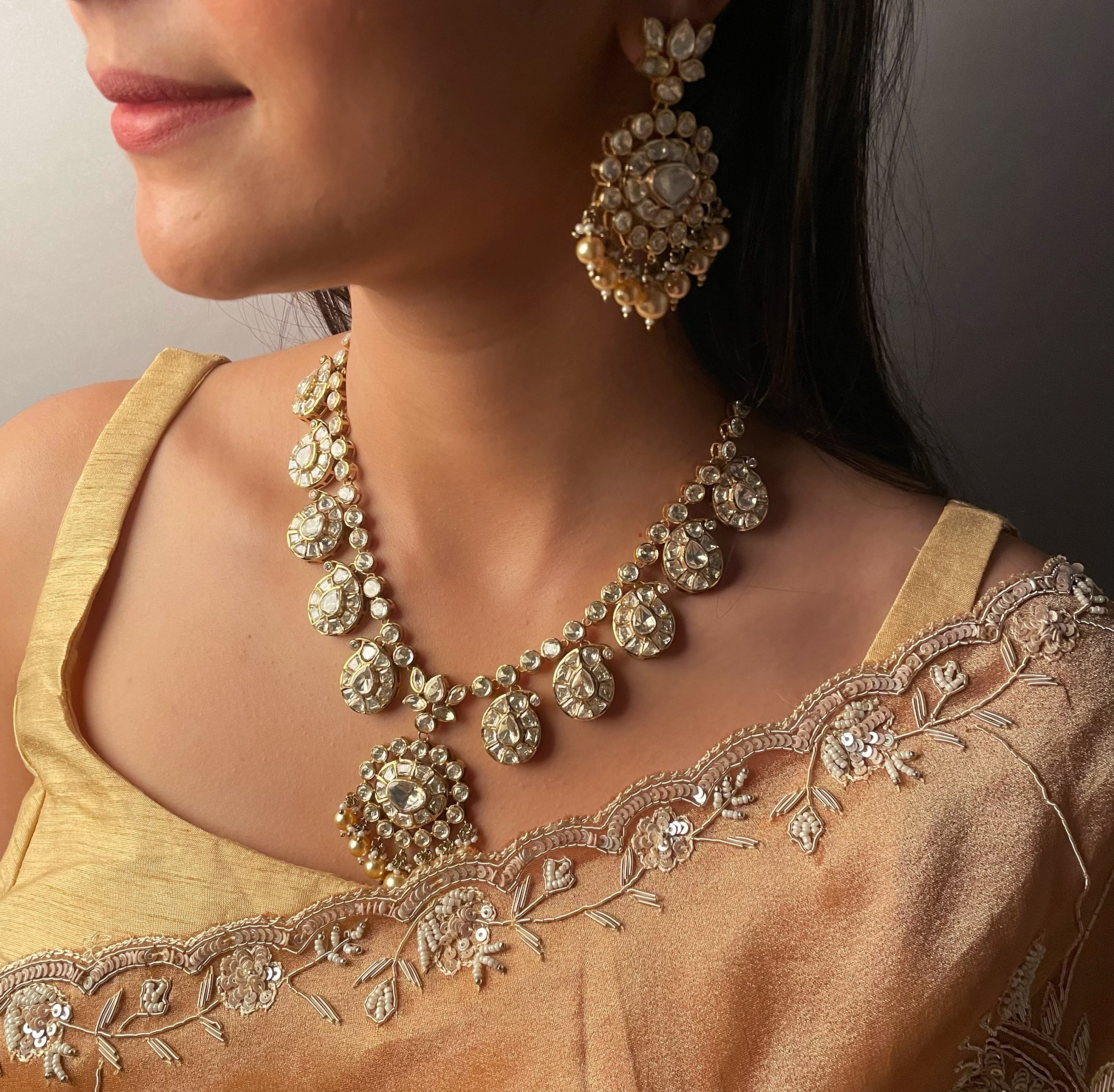 Gauri Moissanite Necklace Set