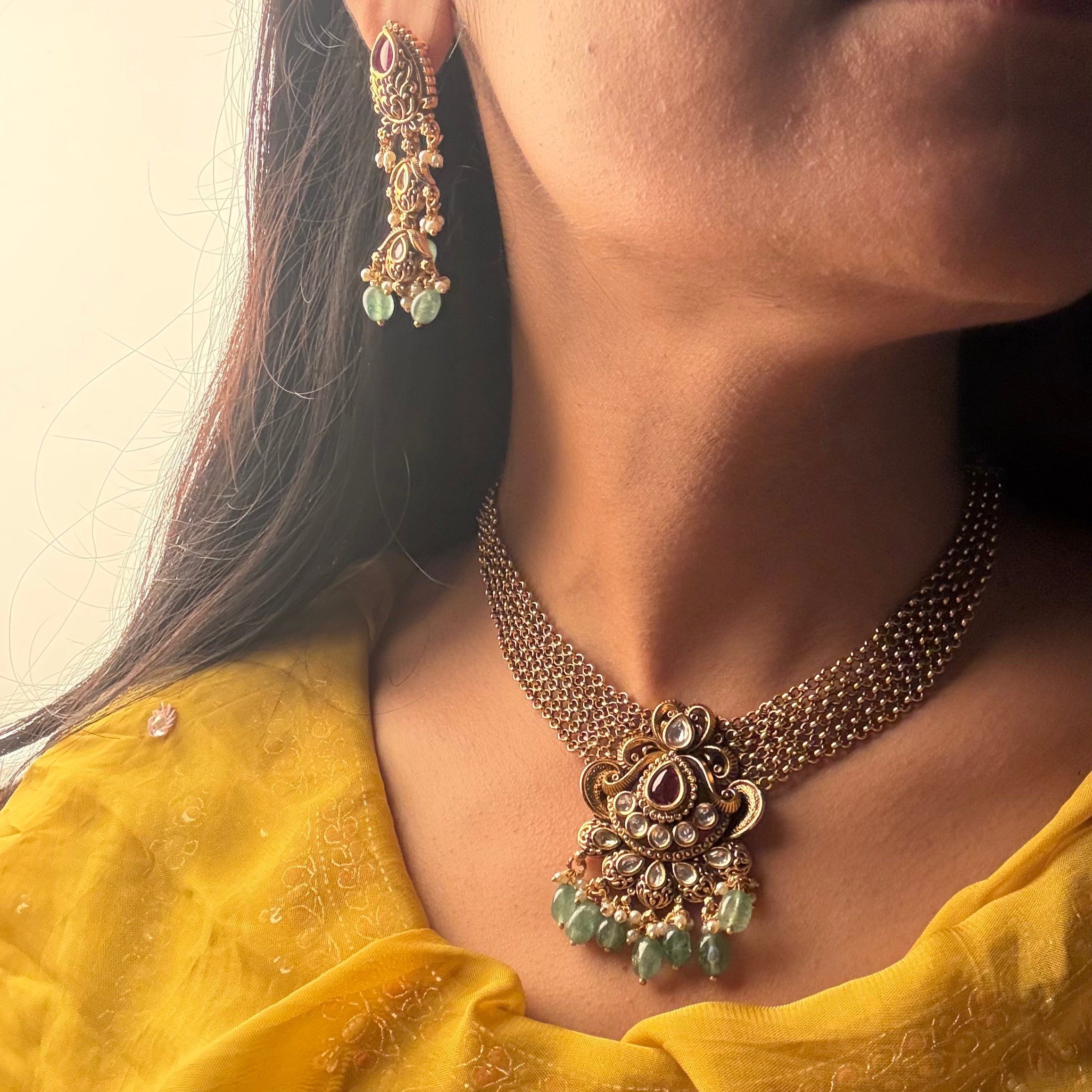 Dhriti Antique Designer Necklace Set