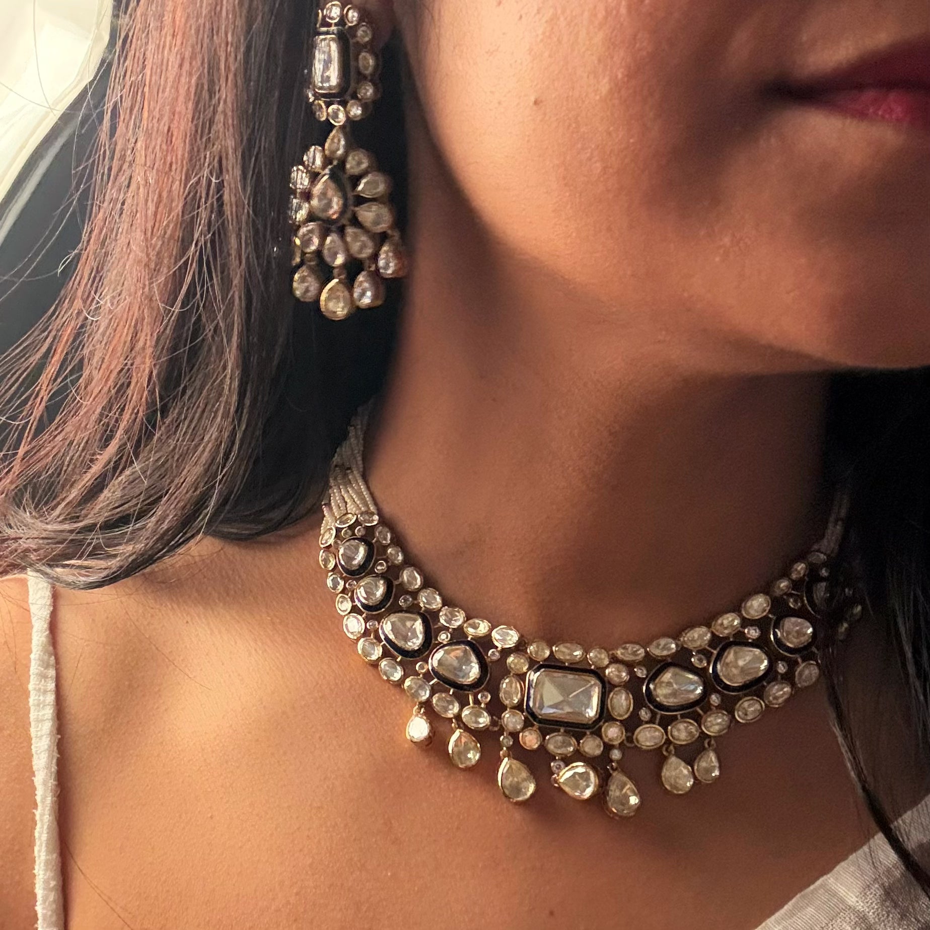 Shikha Moissanite Designer Necklace Set