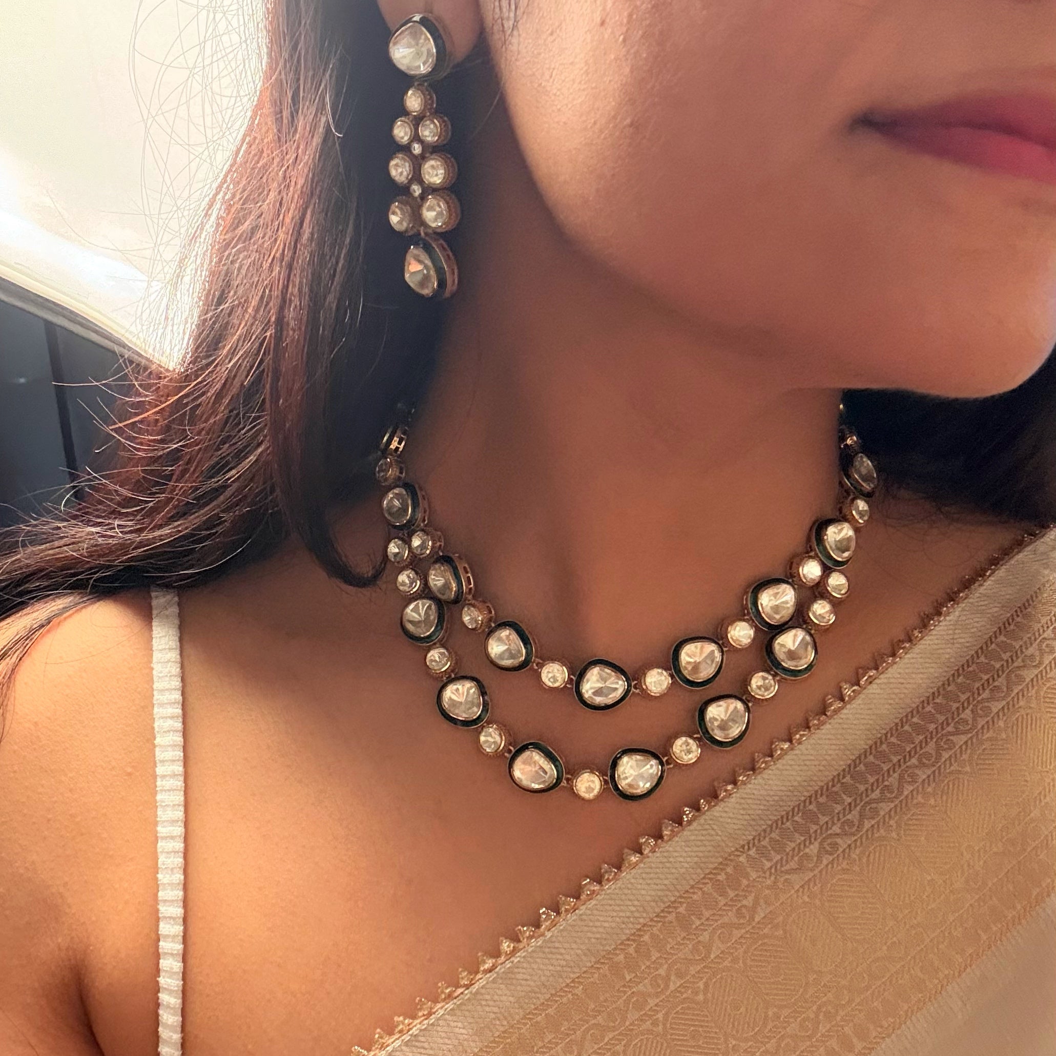 Alisha Layered Moissanite Necklace Set