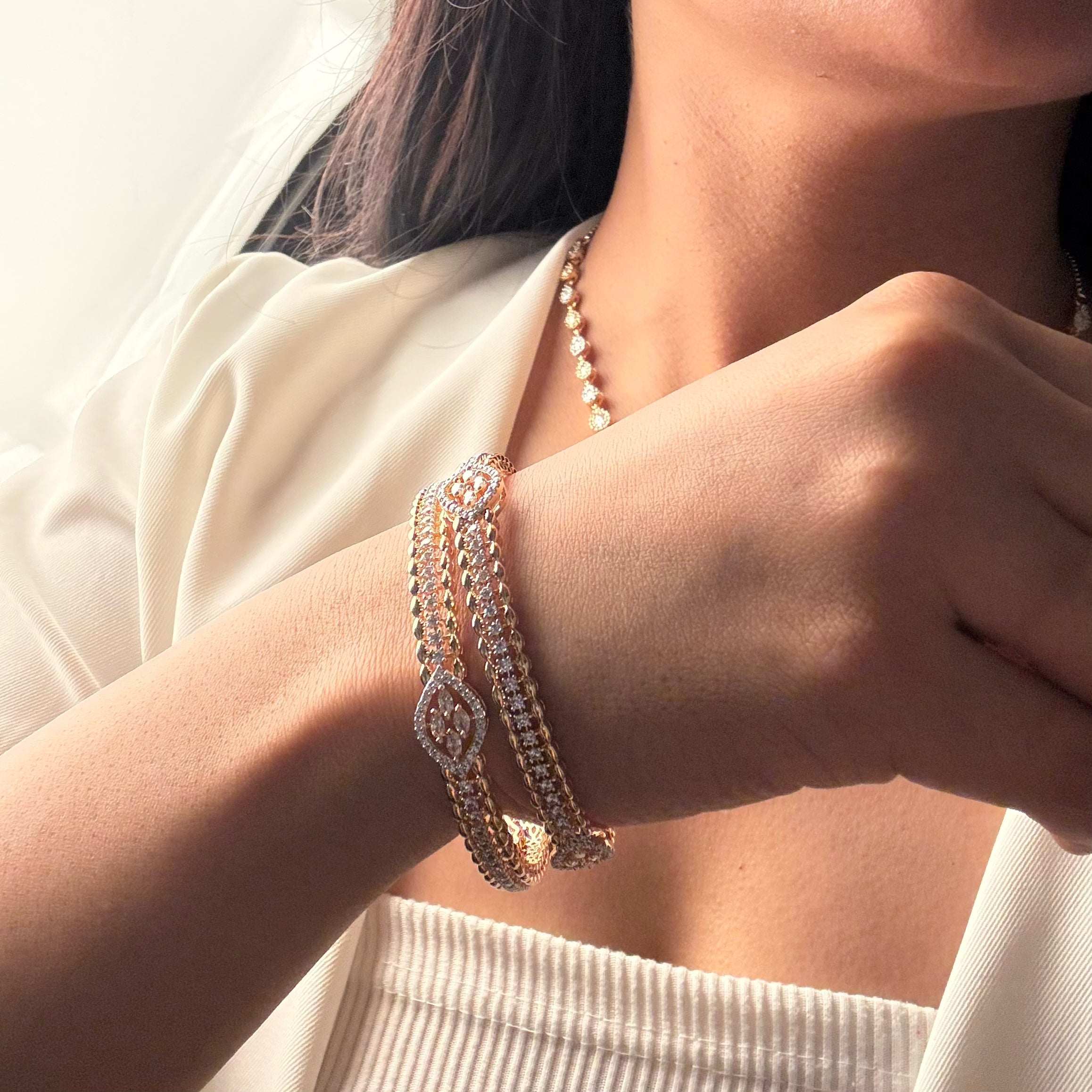 Triya CZ Designer Bangles