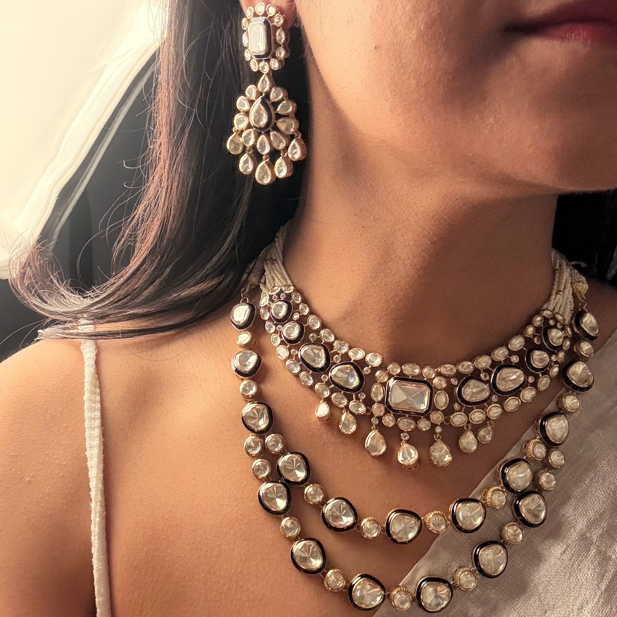 Shikha Moissanite Designer Combo Set