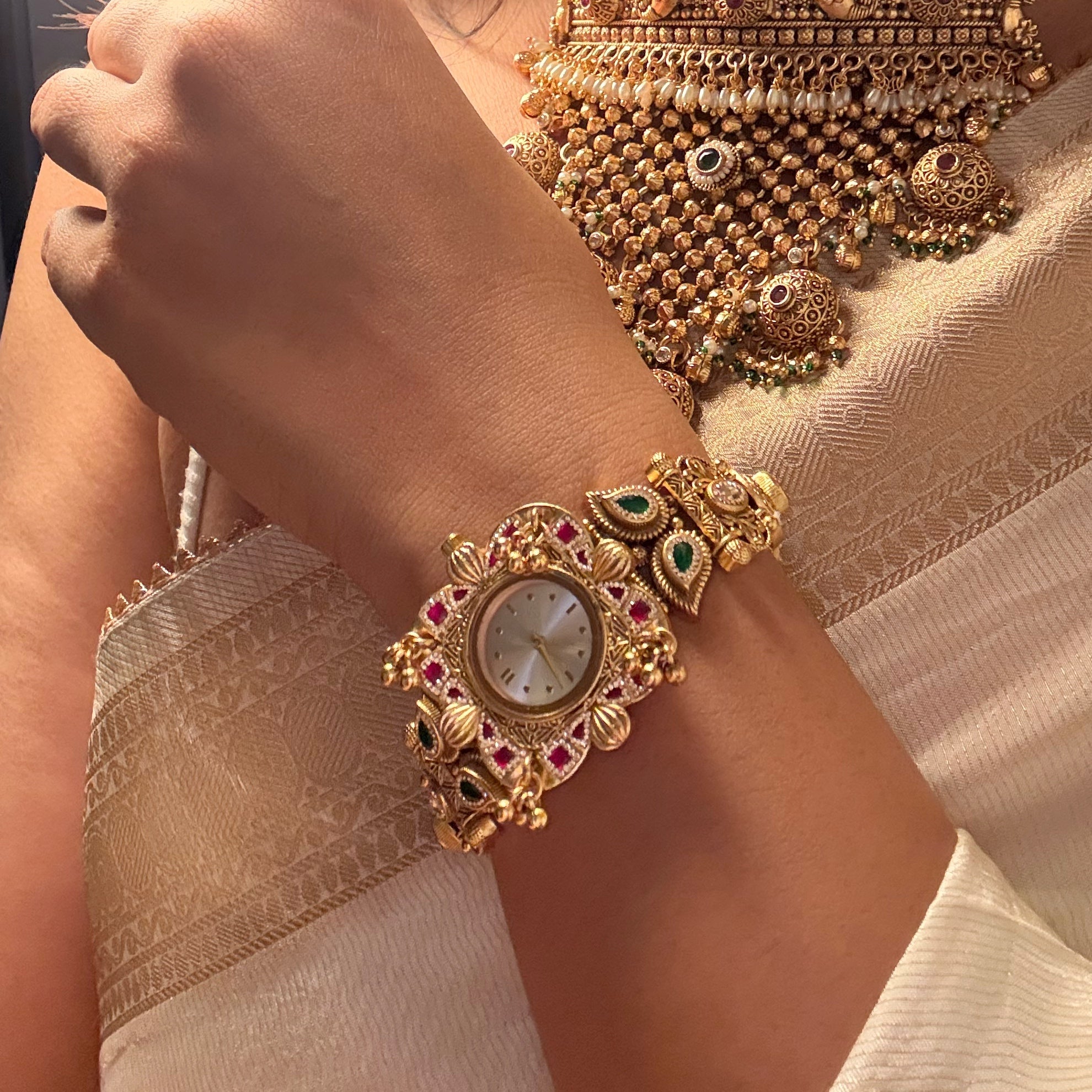 Maanvi Antique Designer Watch Bracelet