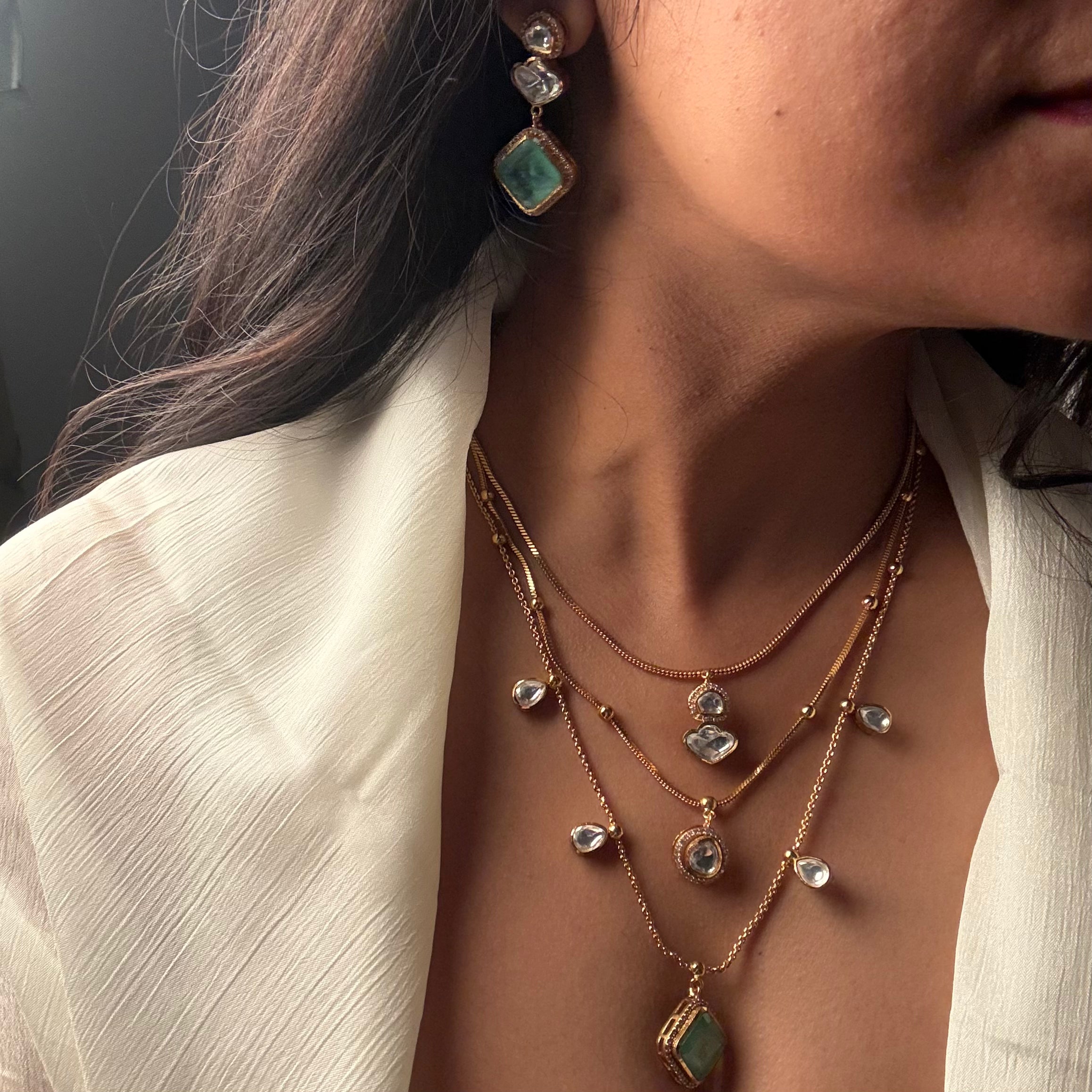 Fabina Triple Layered Necklace Set