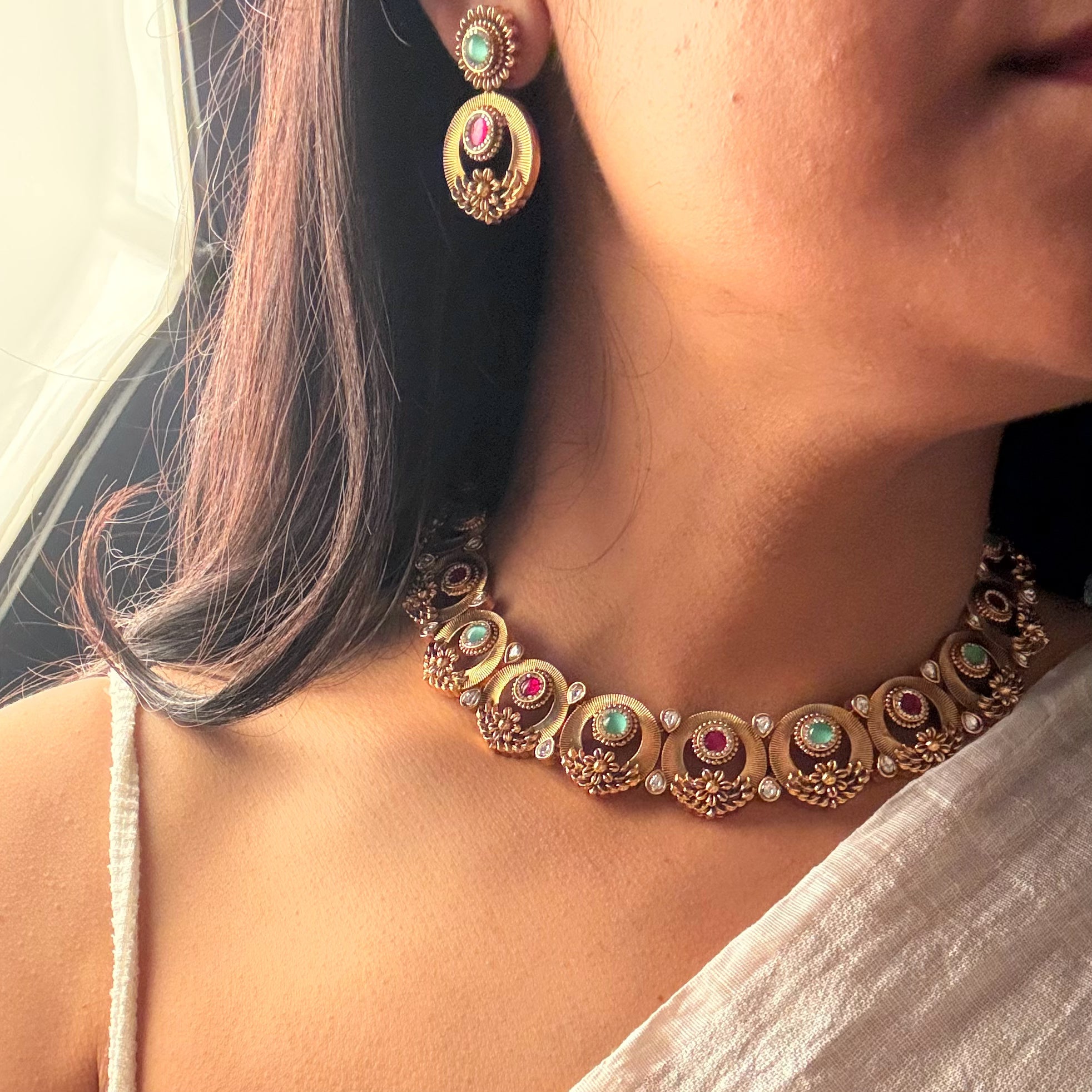 Swara Antique Designer Necklace Set