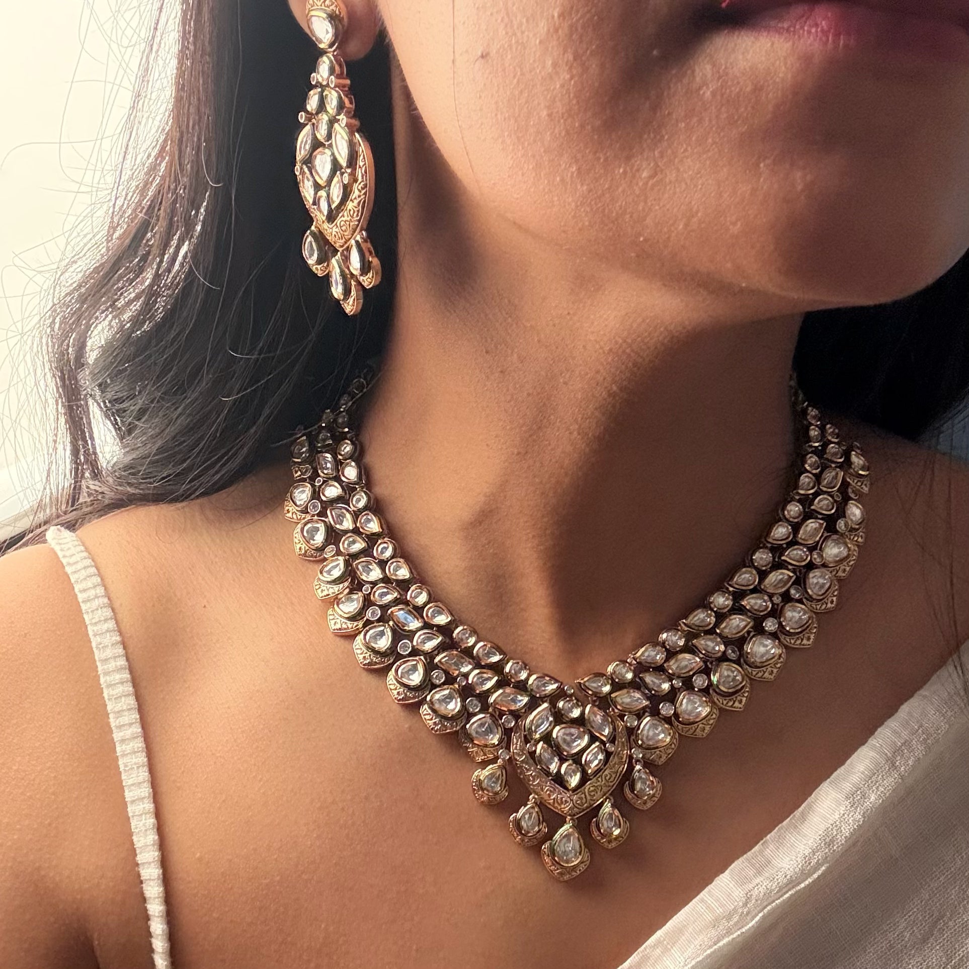 Atishi Kundan Polki Bridal Necklace Set