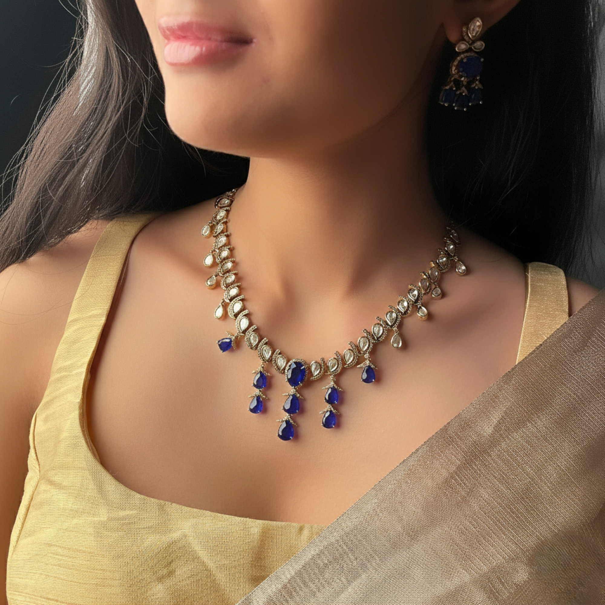 Triana Polki Designer Necklace Set