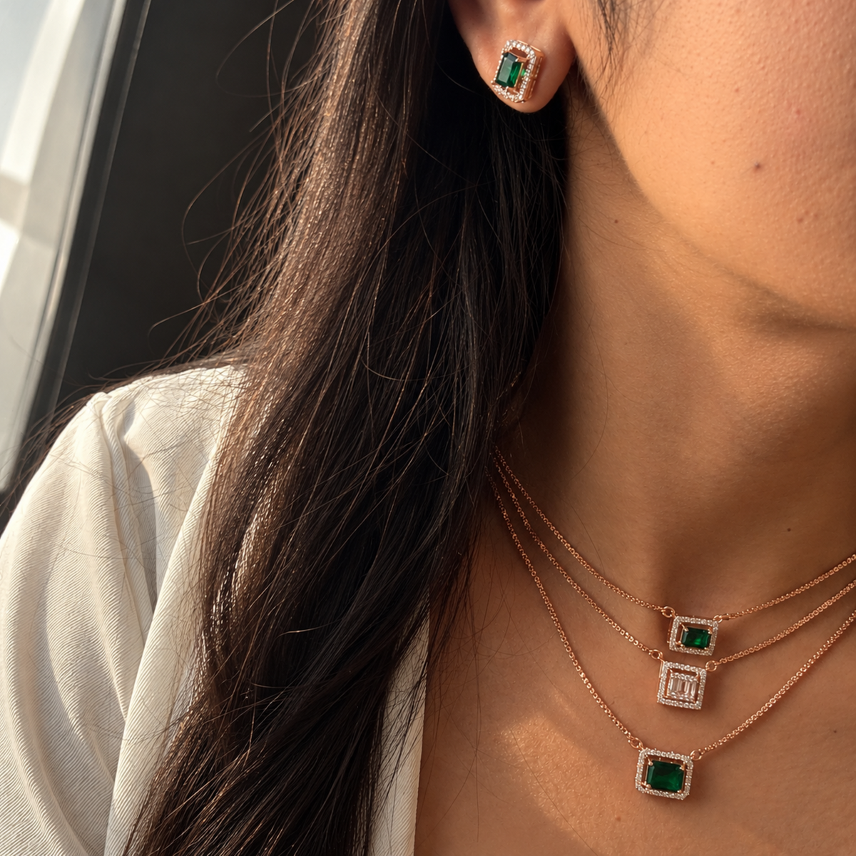 Laureal CZ Designer Necklace Set