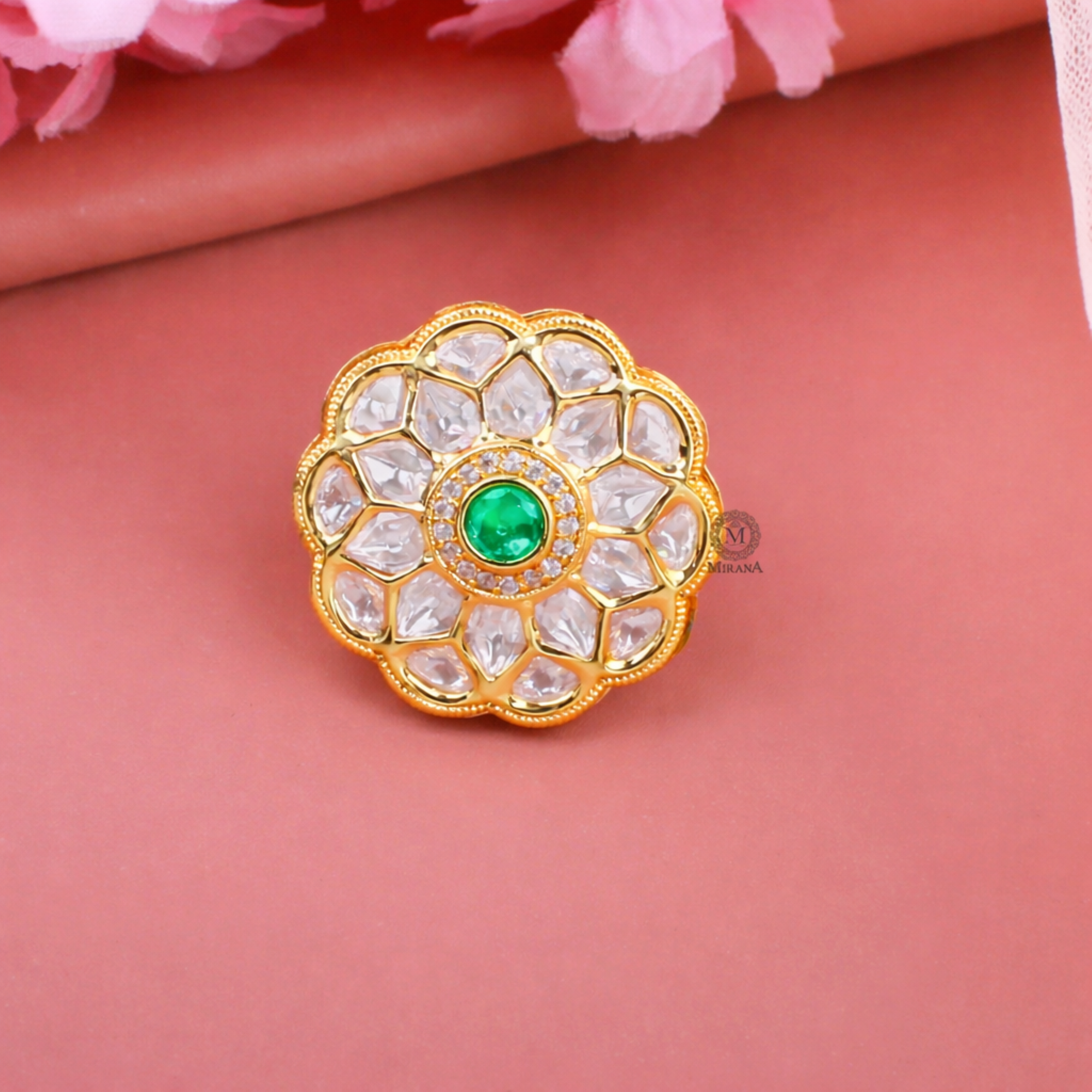 Riva Polki Designer Ring