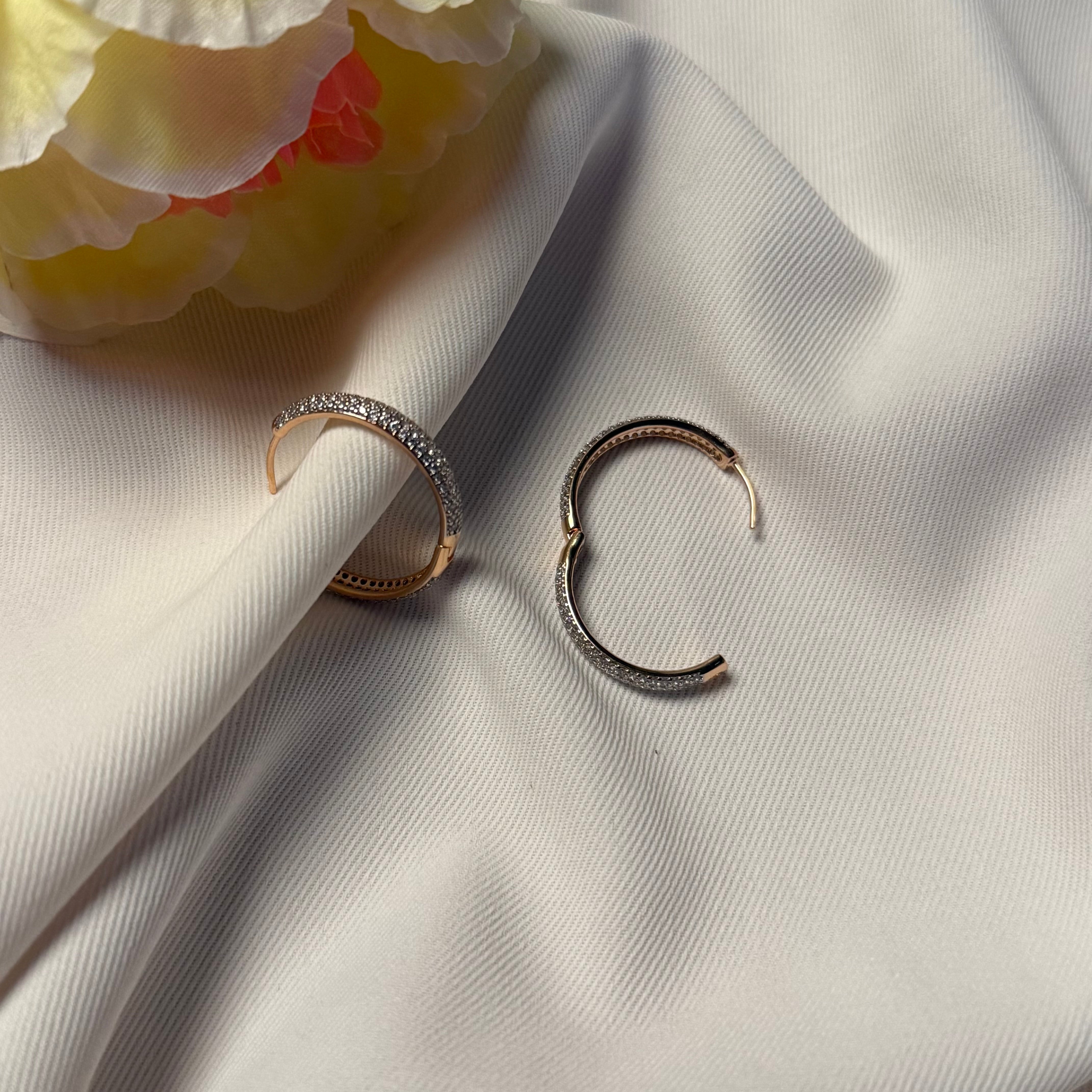 Maeve CZ Designer Hoop Hangings