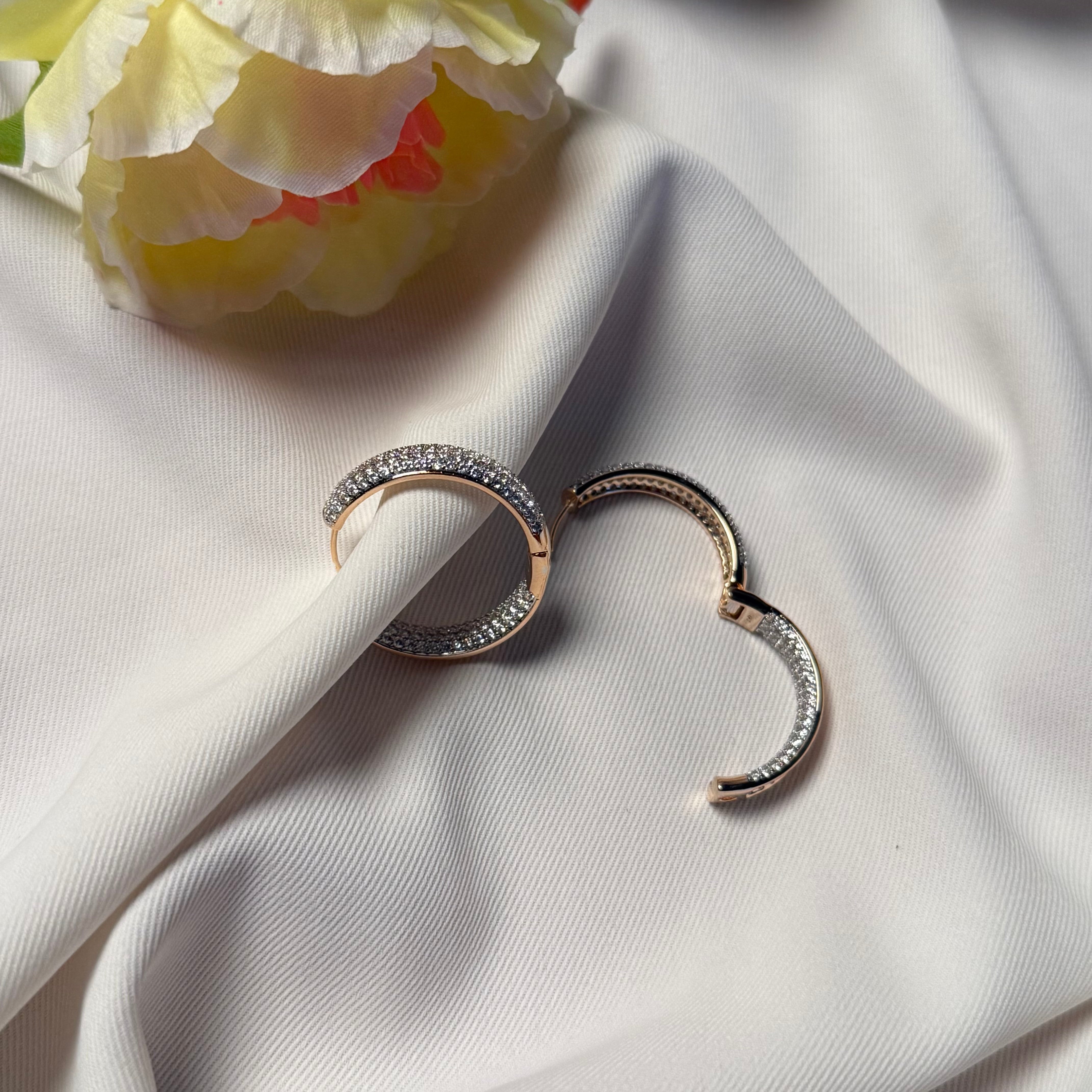 Grace CZ Designer Hoop Hangings