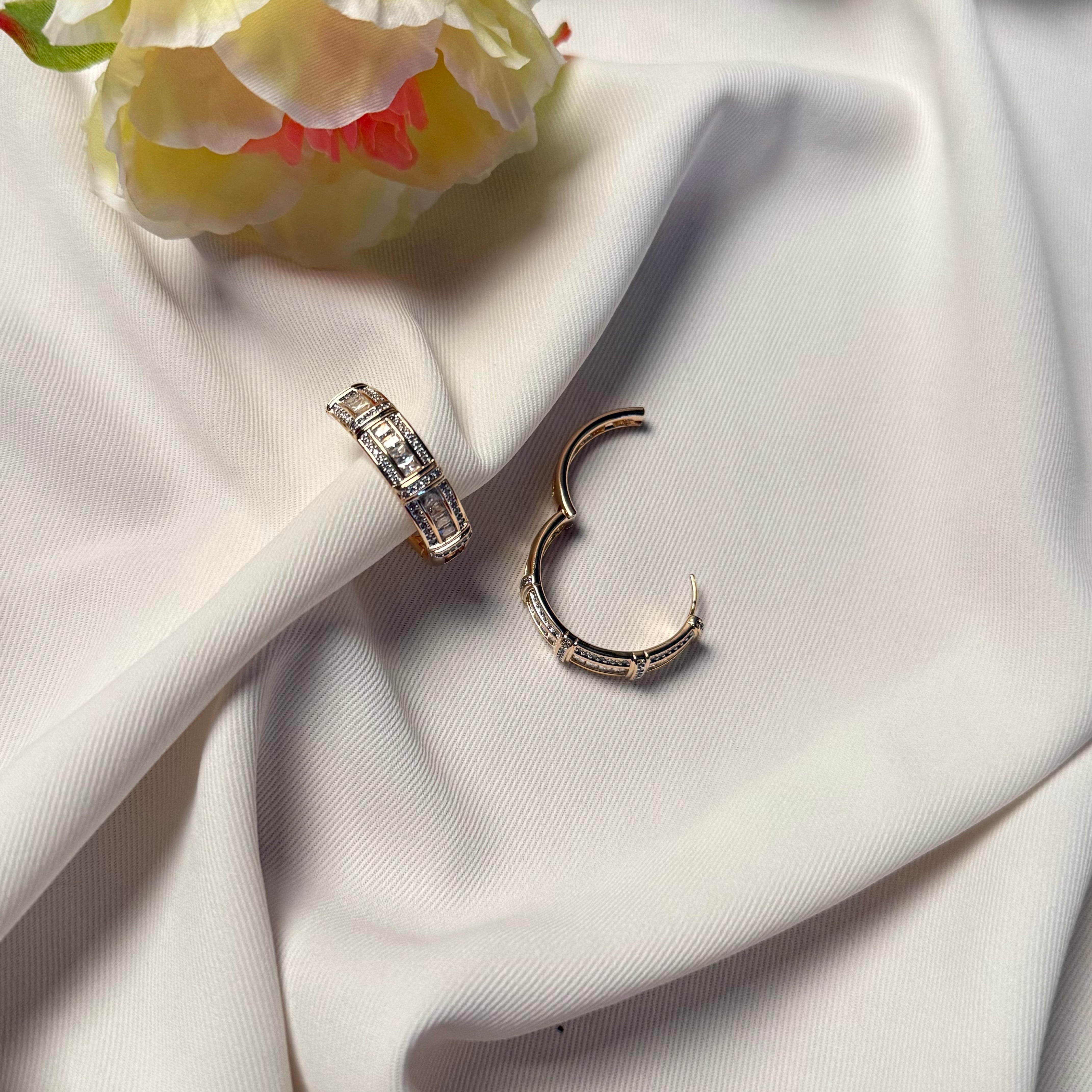 Camila CZ Designer Hoop Hangings