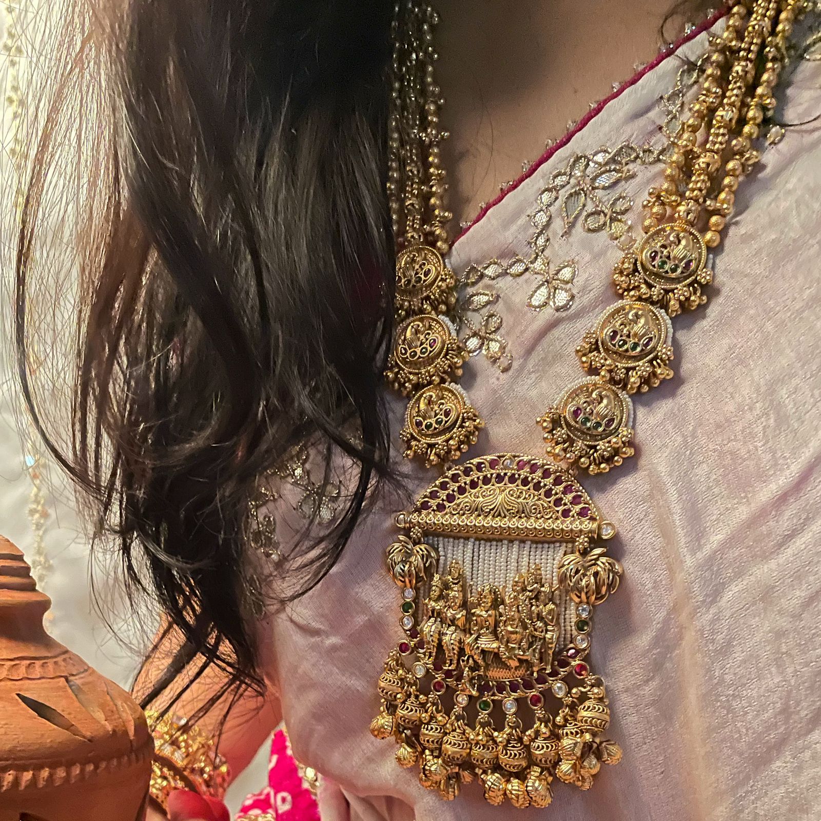 Rampriya Antique Designer Long Necklace Set
