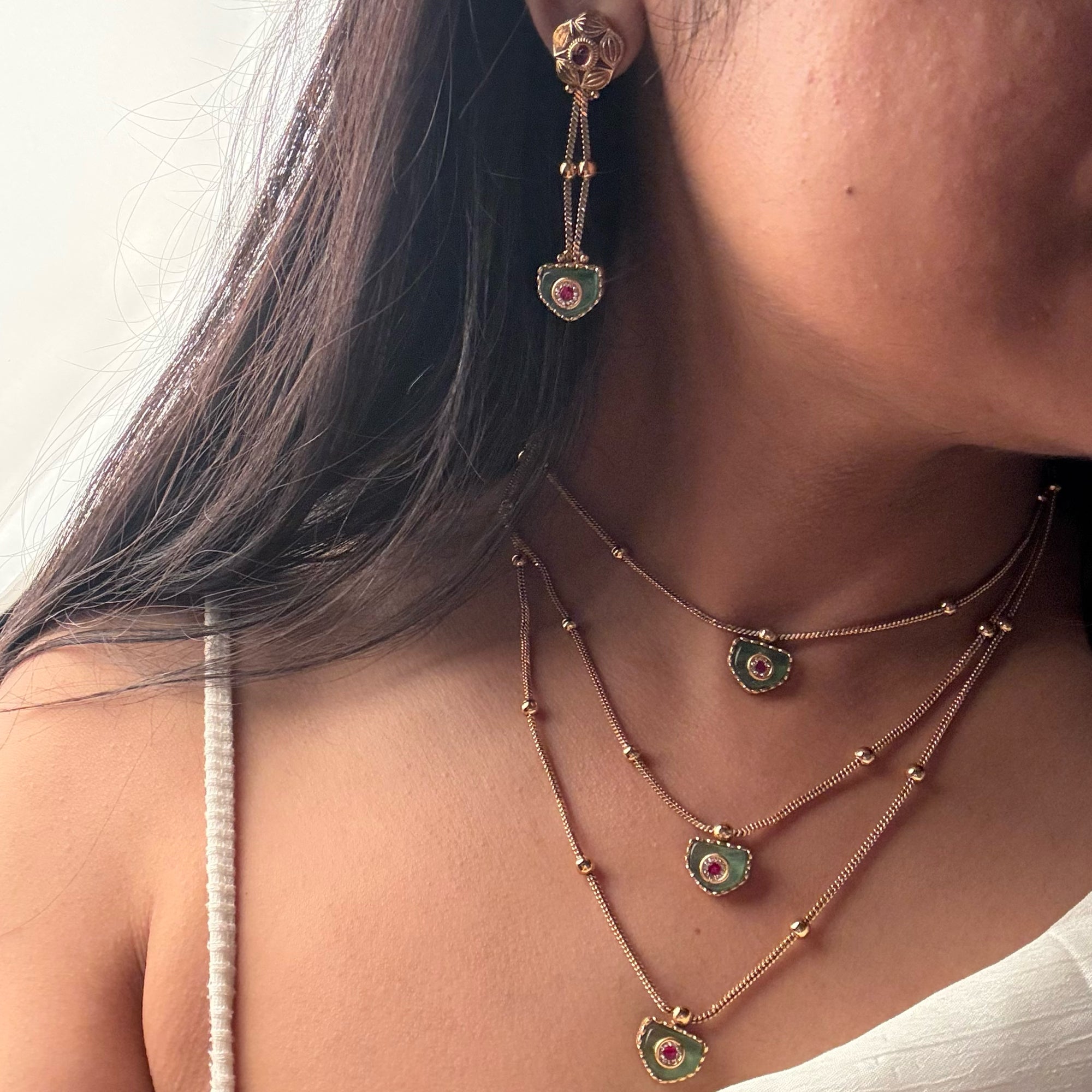 Surishi Antique Layered Necklace Set