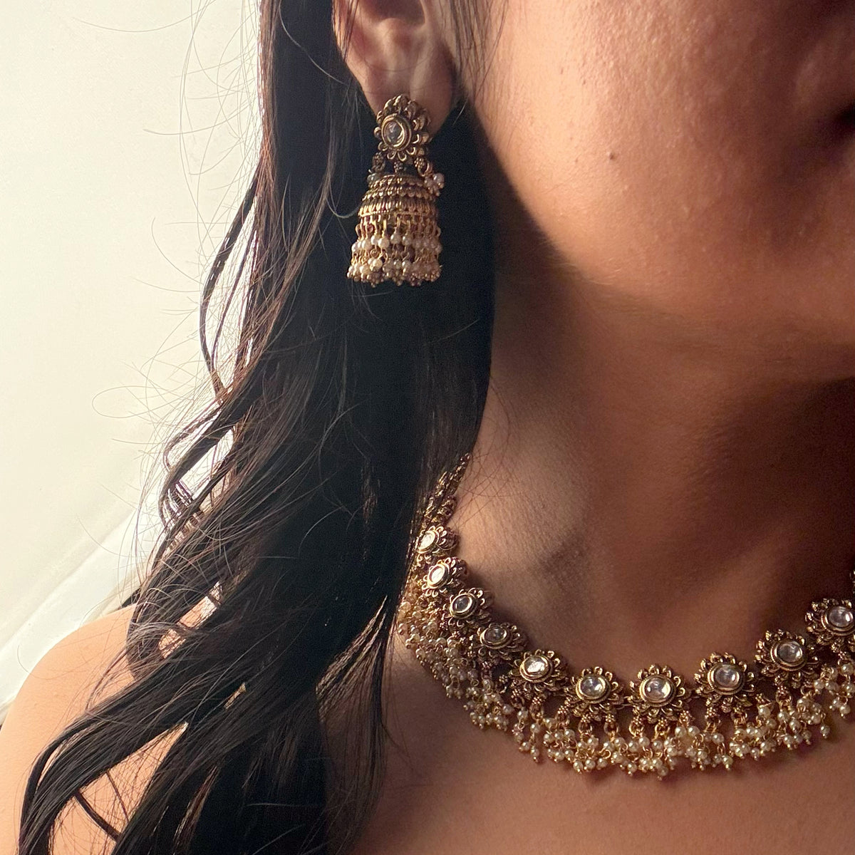 Samanta Antique Pearl Necklace Set