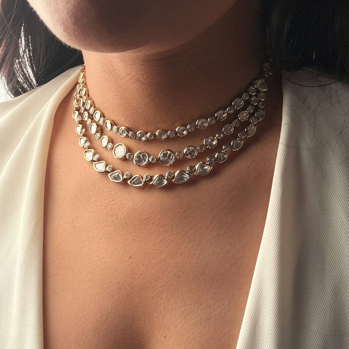 Riya Triple Layered Polki Set