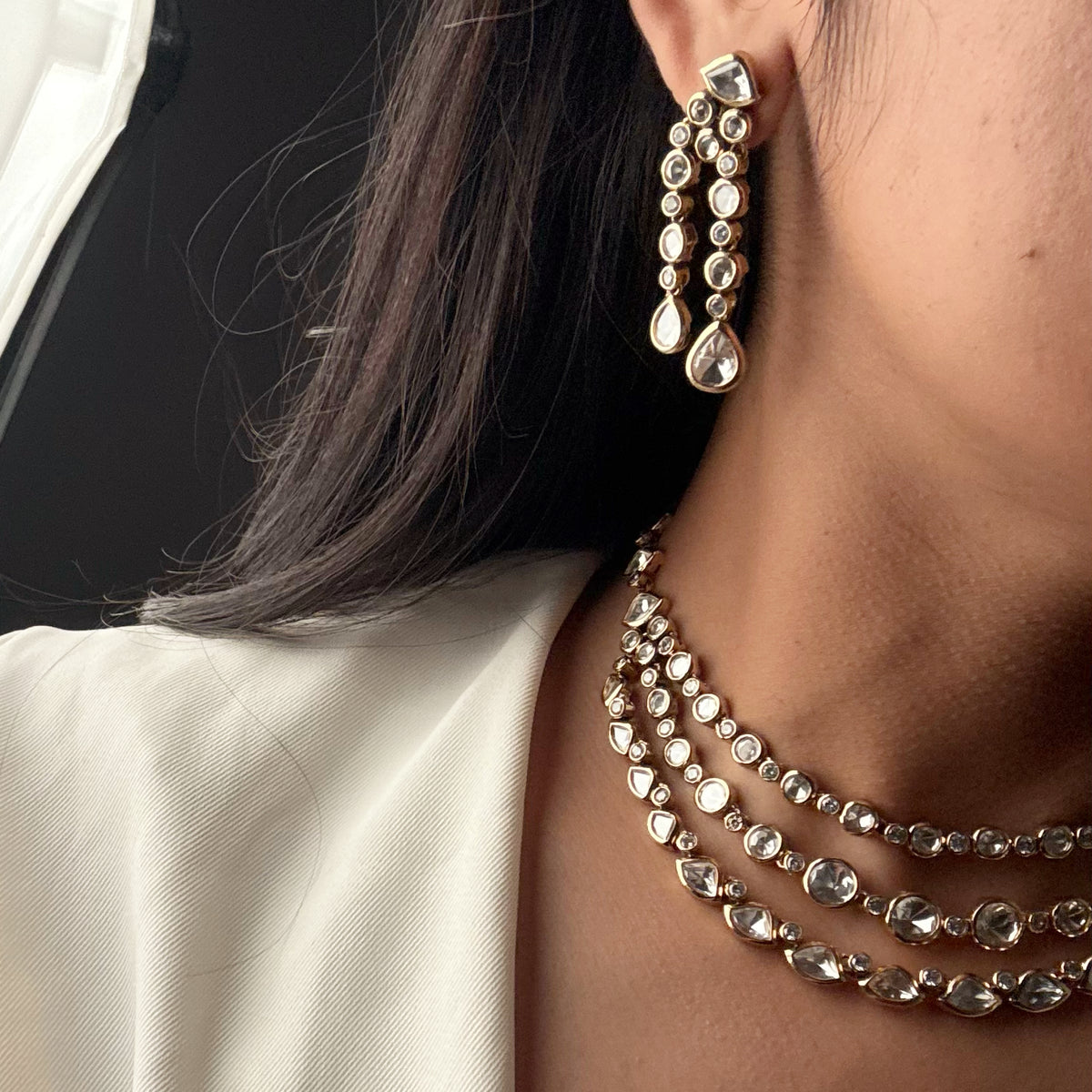 Riya Triple Layered Polki Set