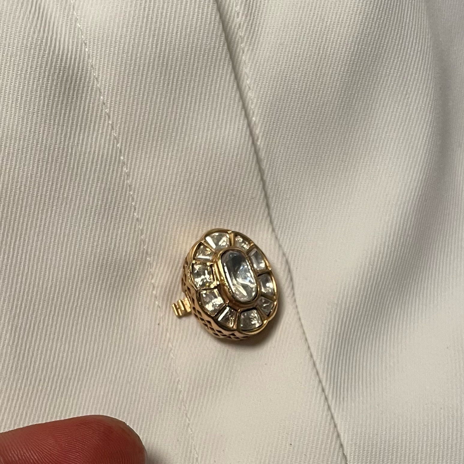 Dheer Moissanite Button Cover