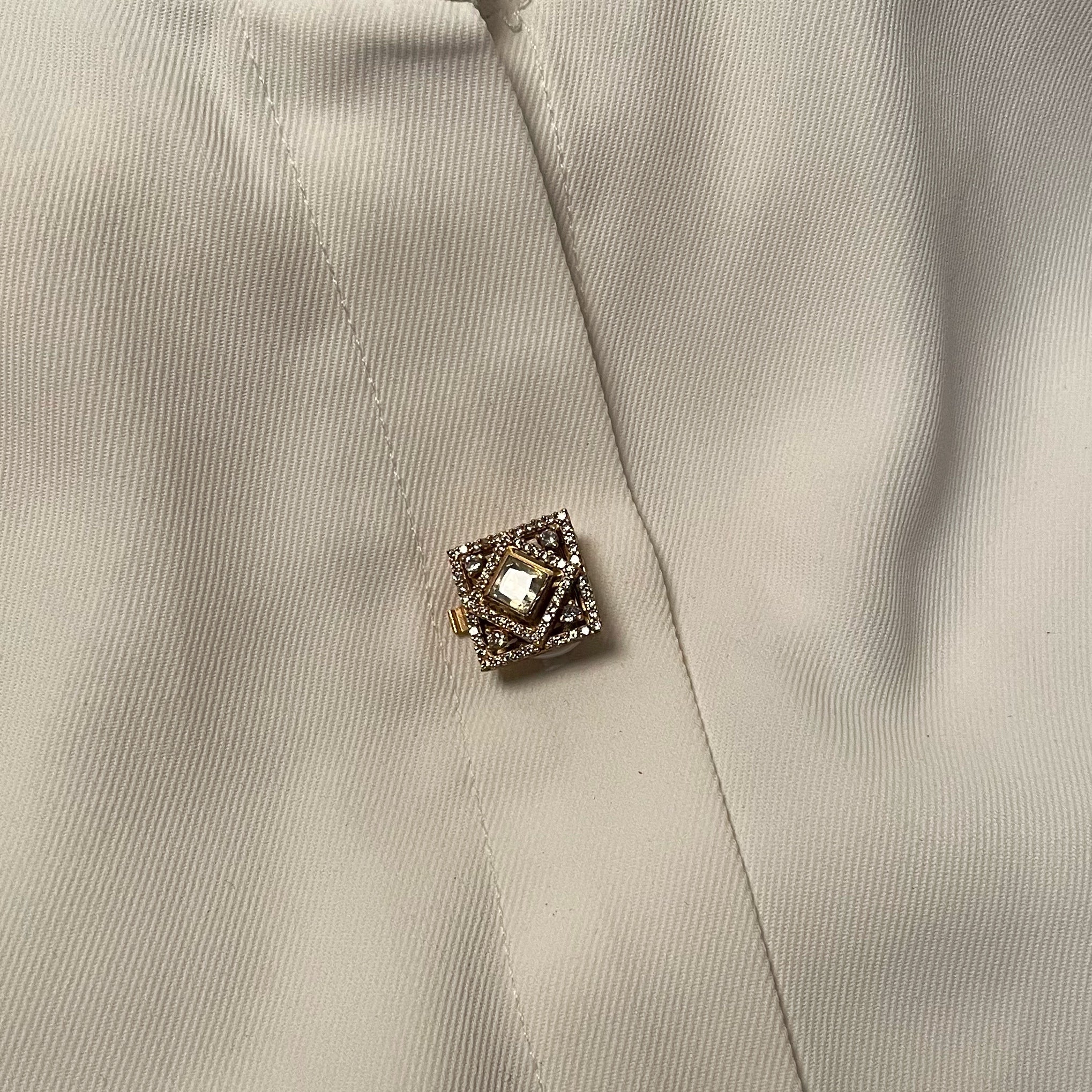Sam Moissanite Button Cover
