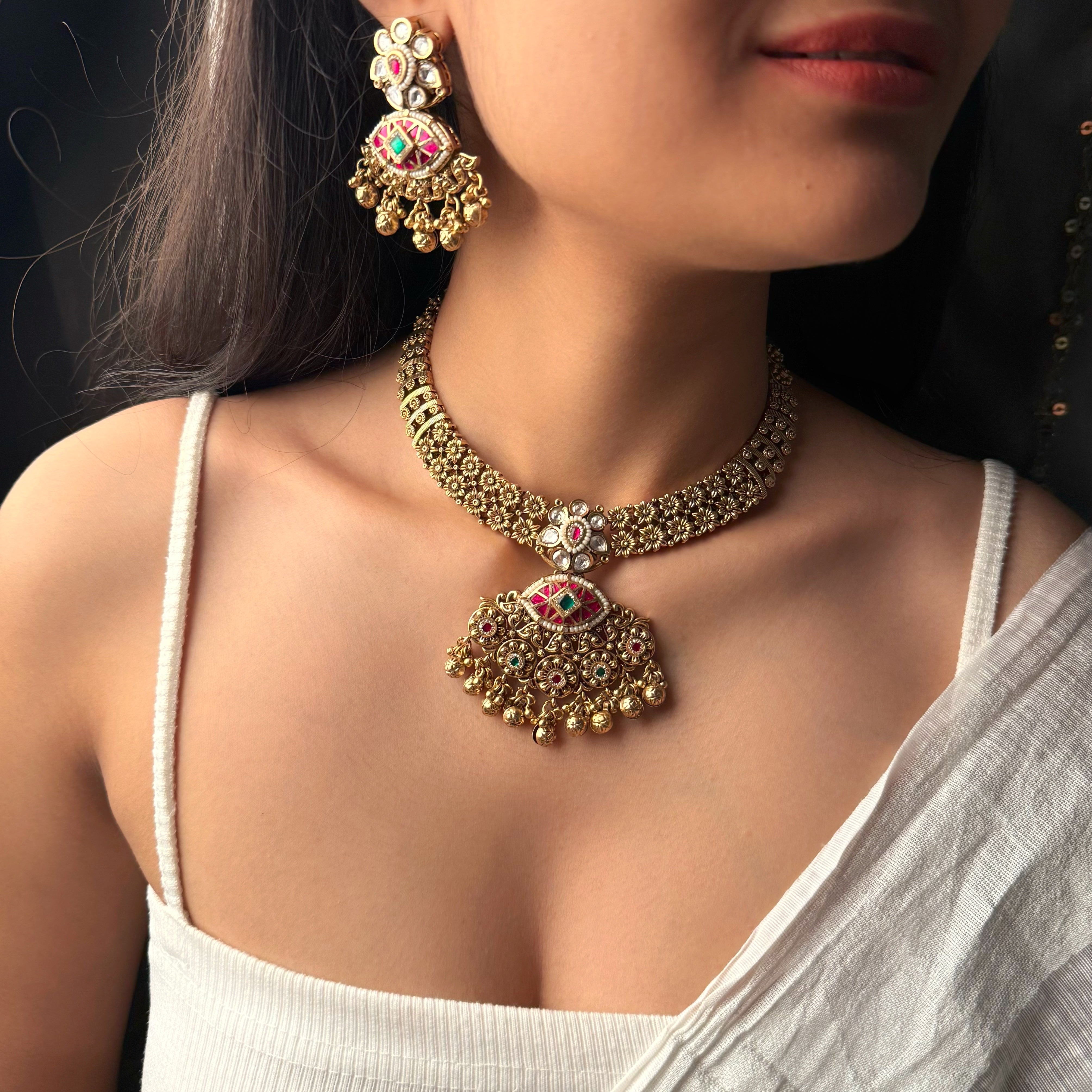 Sandhya Antique Necklace Set
