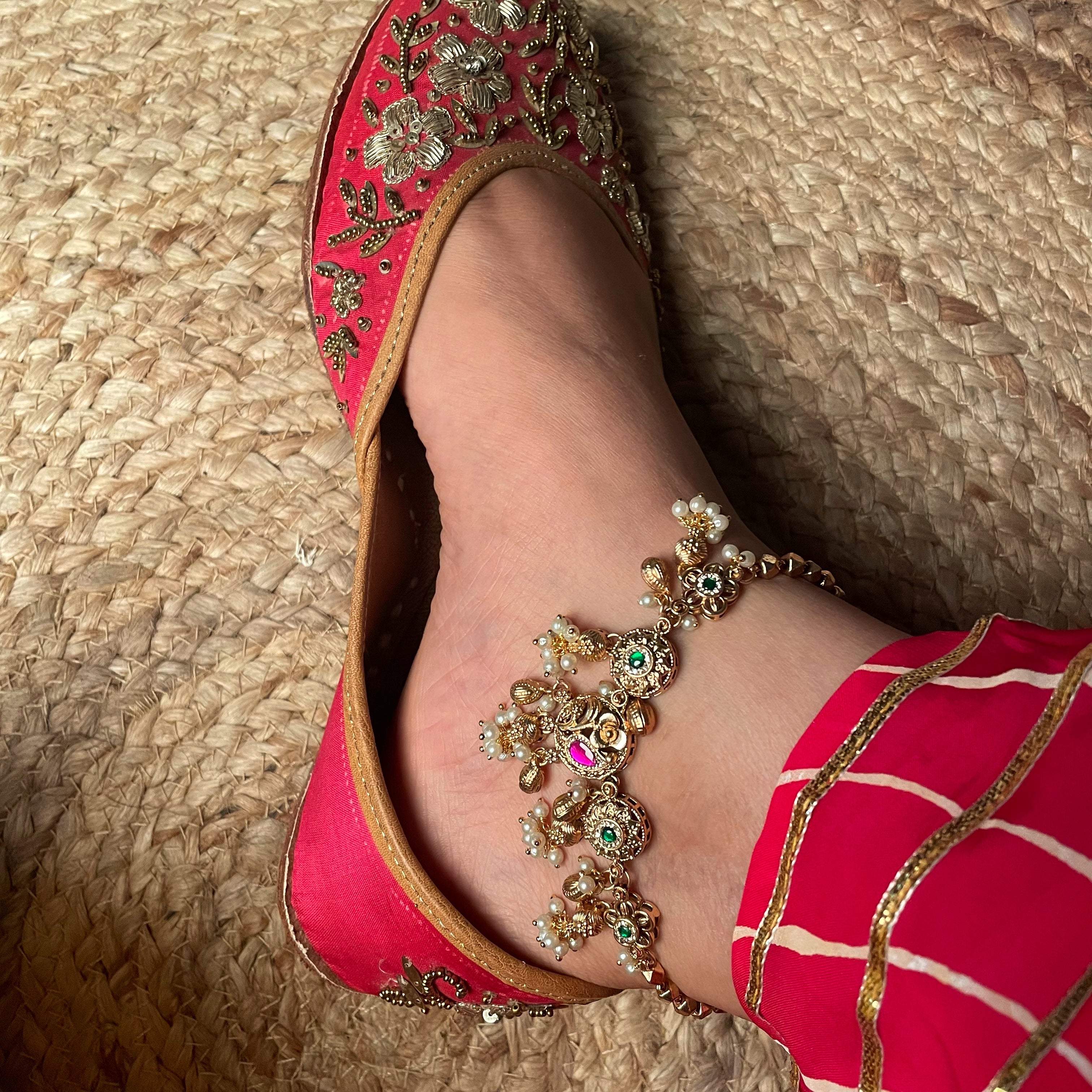 Triyashi Antique Designer Anklets