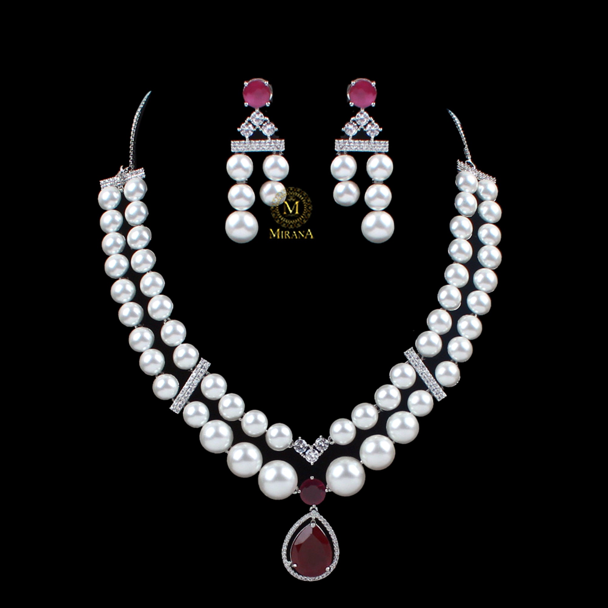 Dovie Layered CZ Designer Necklace Set