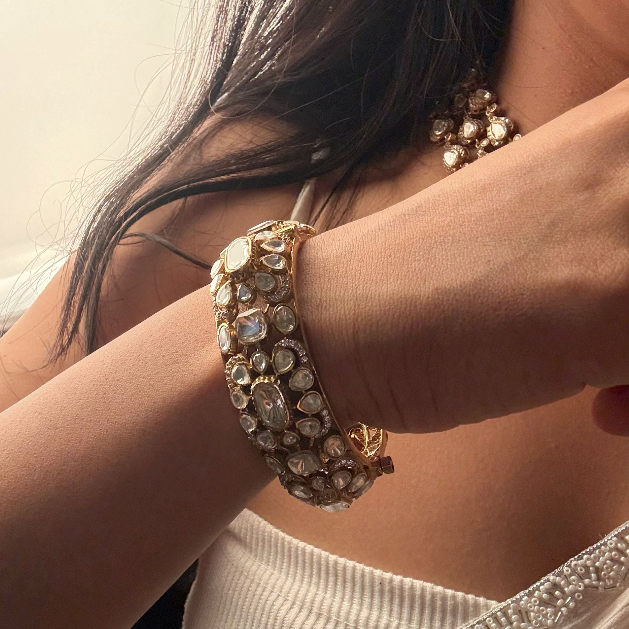 Geeta Moissanite Designer Bracelete