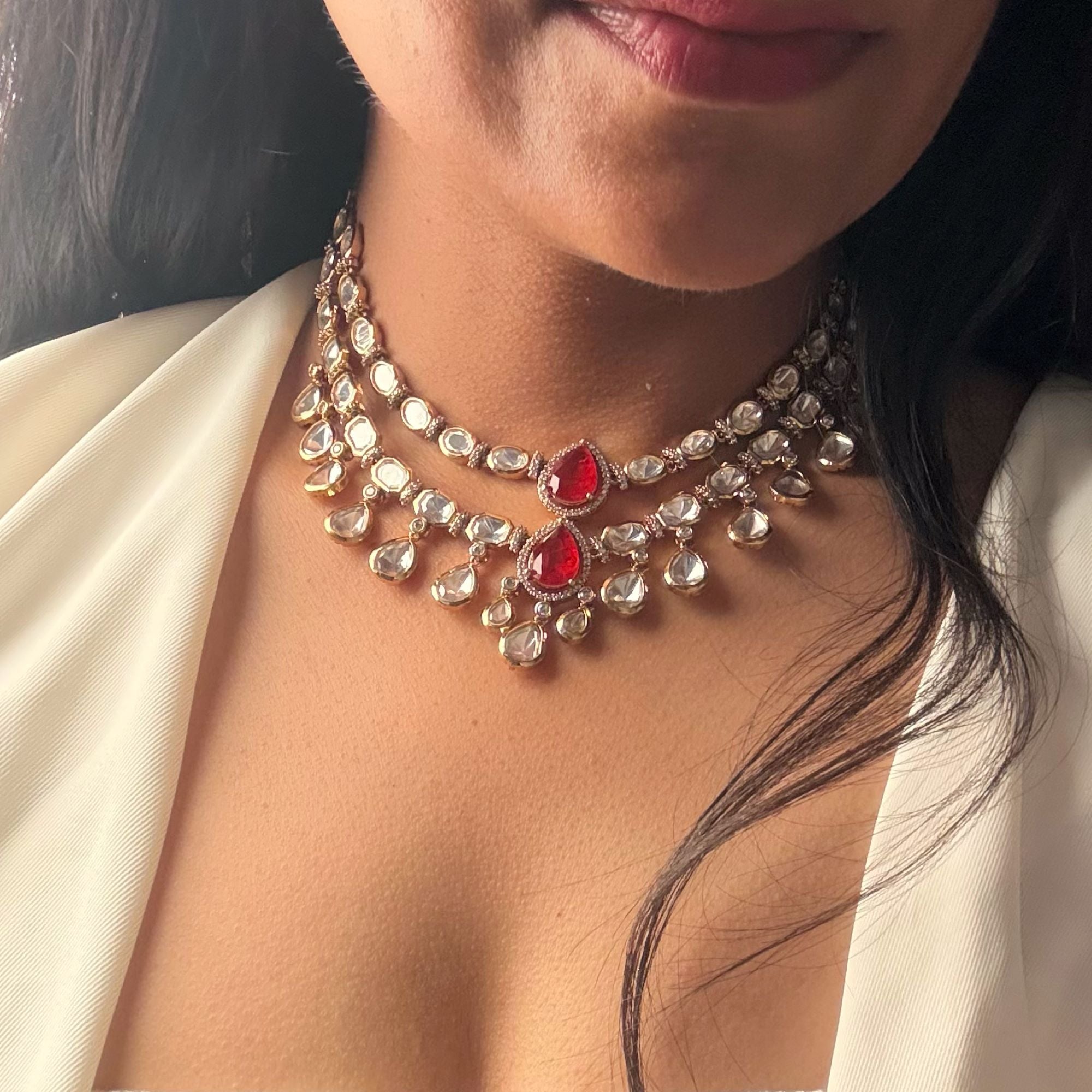 Varnika Polki Designer Necklace Set