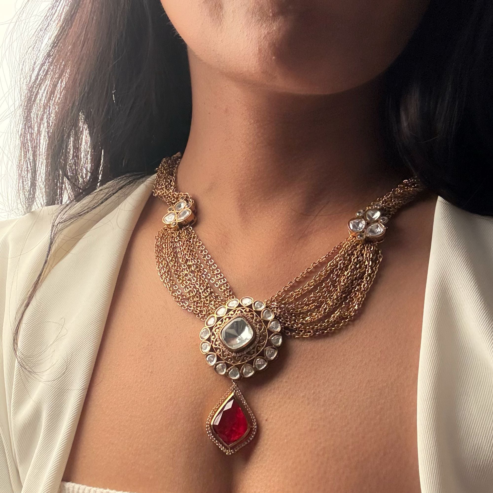 Jashn Polki Designer Necklace Set