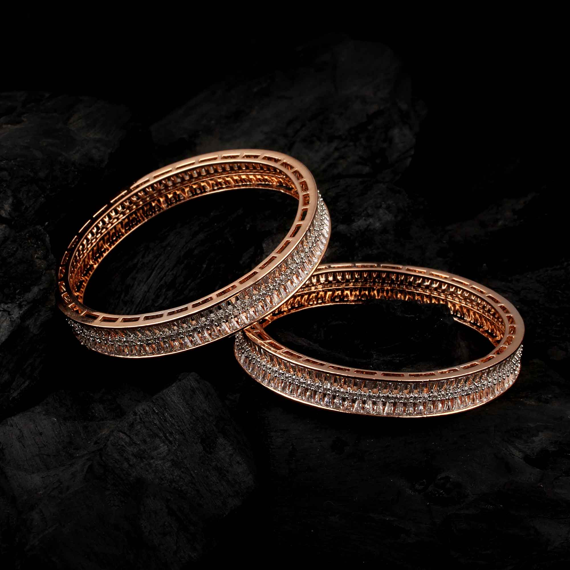 Tapered Baguette CZ Bangles