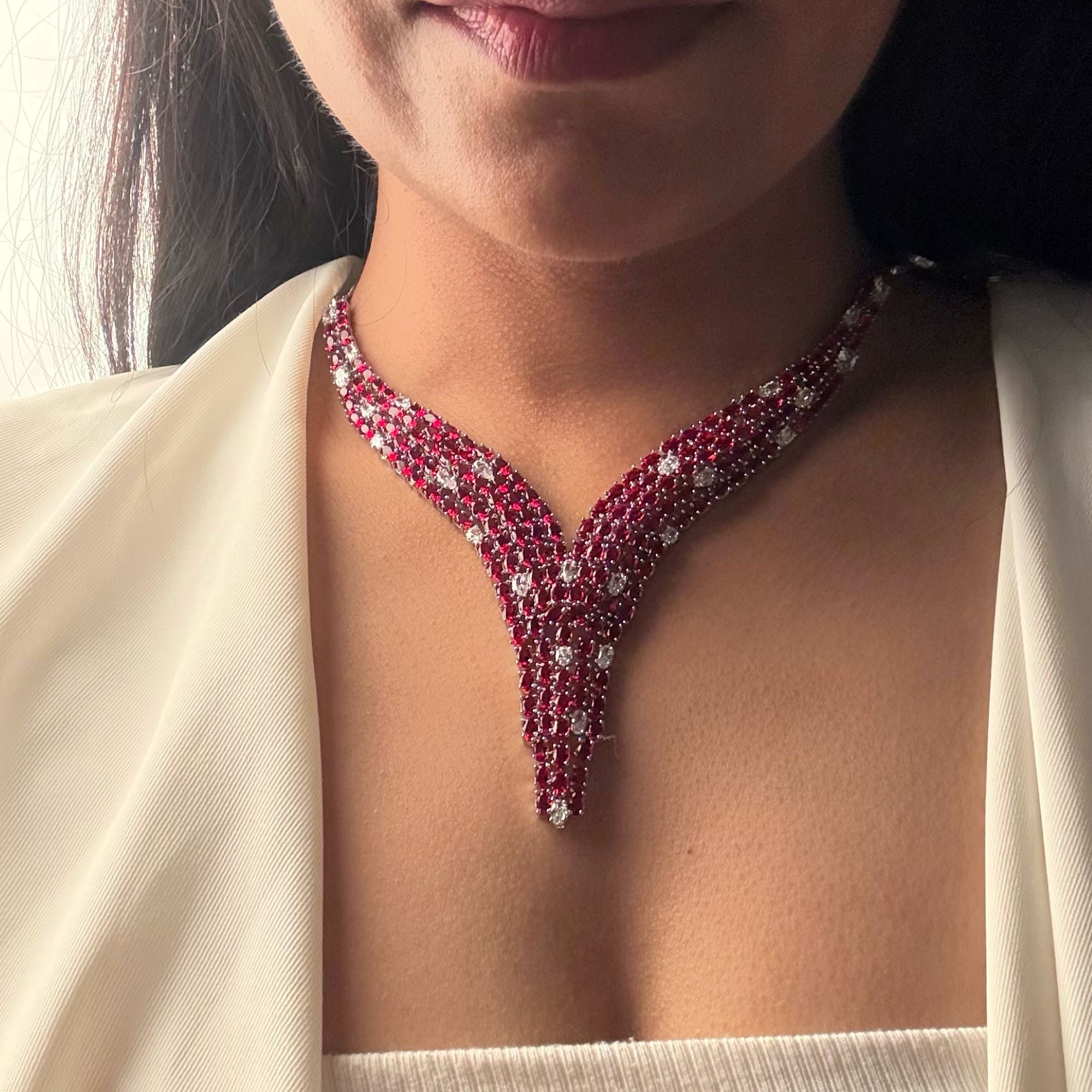 Ryla CZ Designer Necklace Set