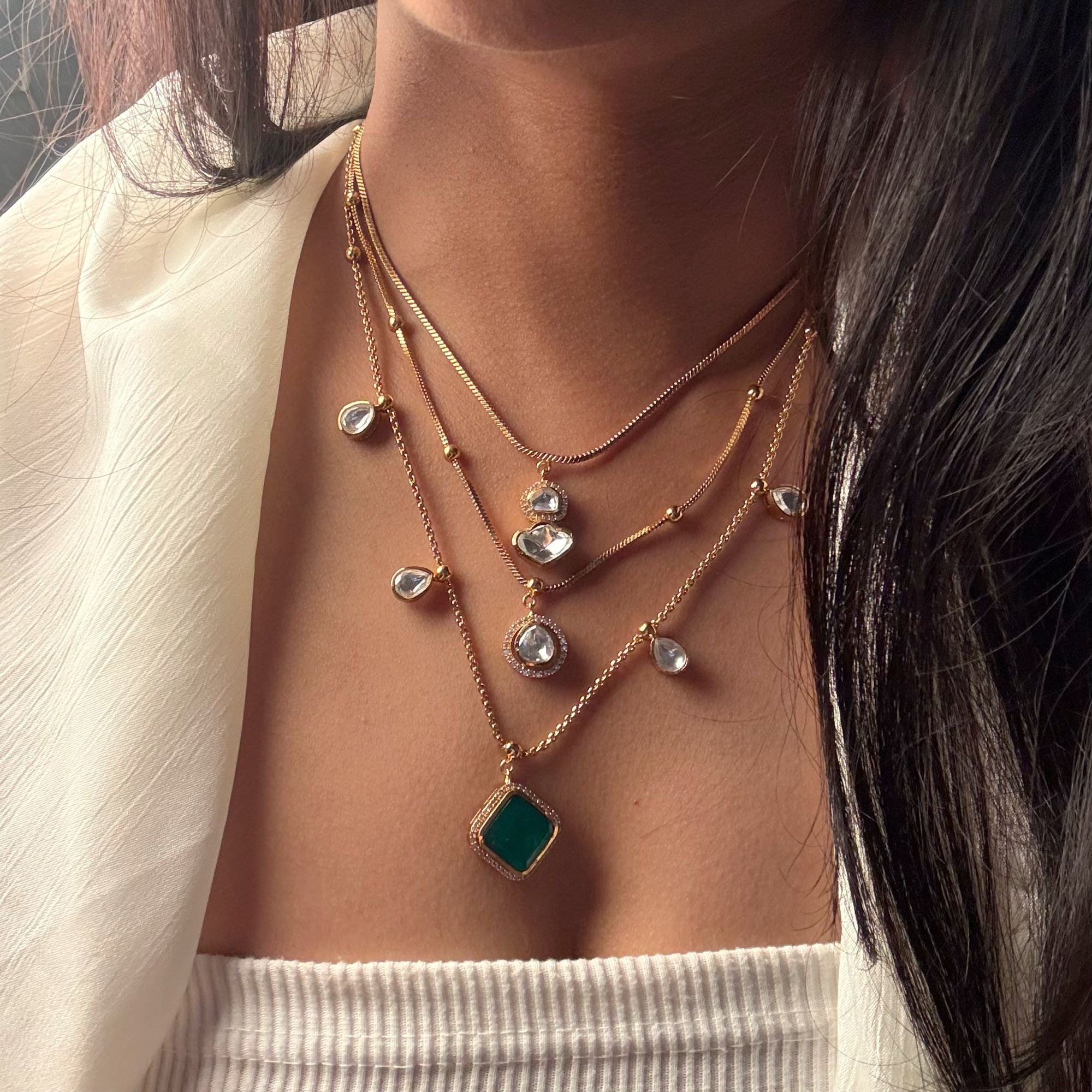 Fabina Triple Layered Necklace Set