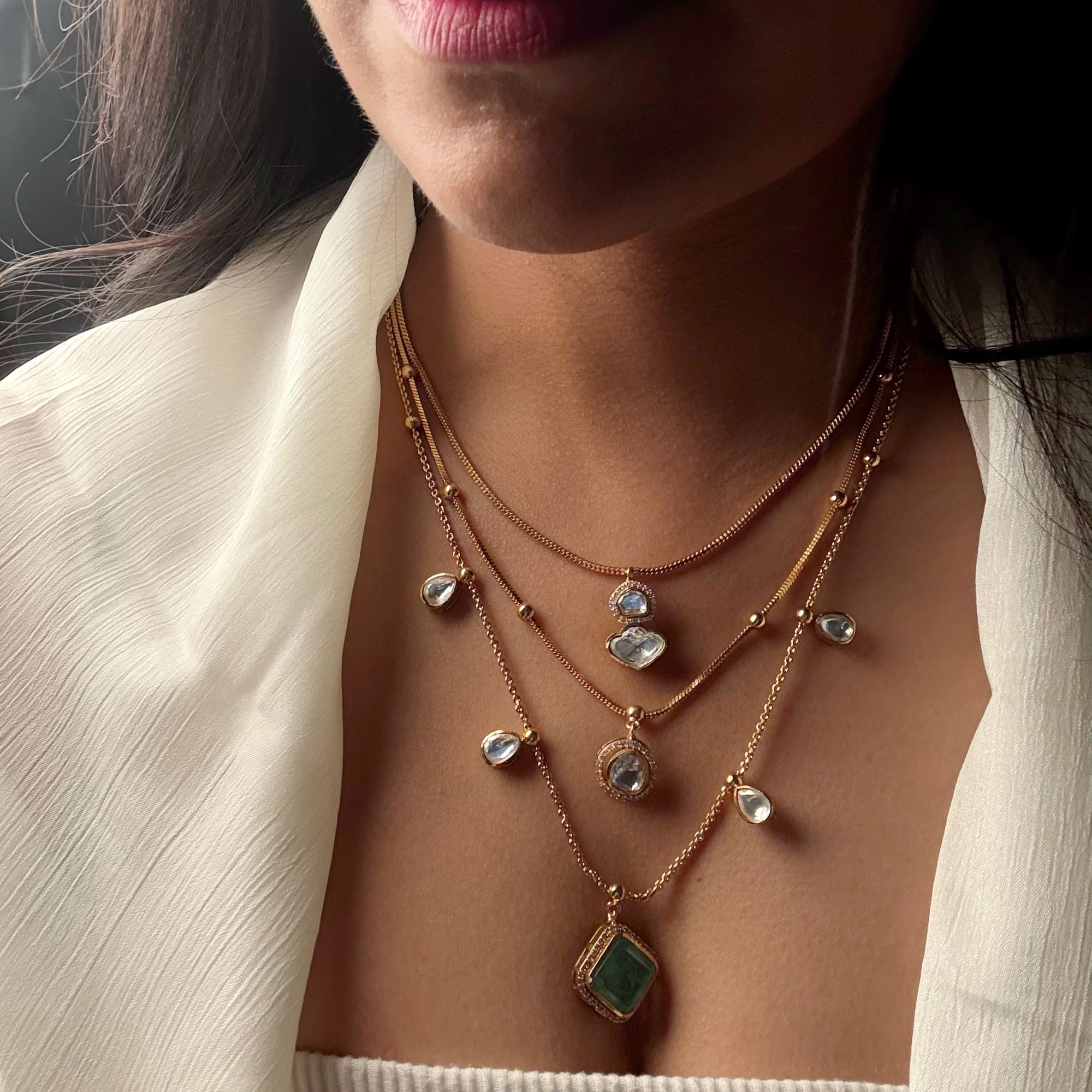 Fabina Triple Layered Necklace Set