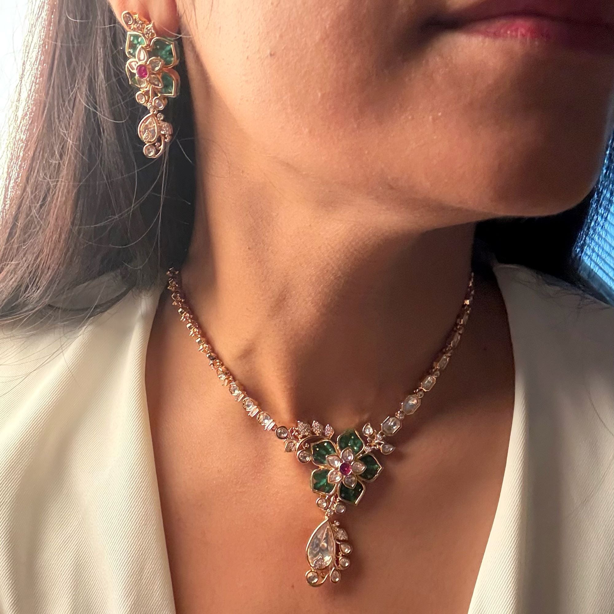 Ina Polki Designer Neckalce Set