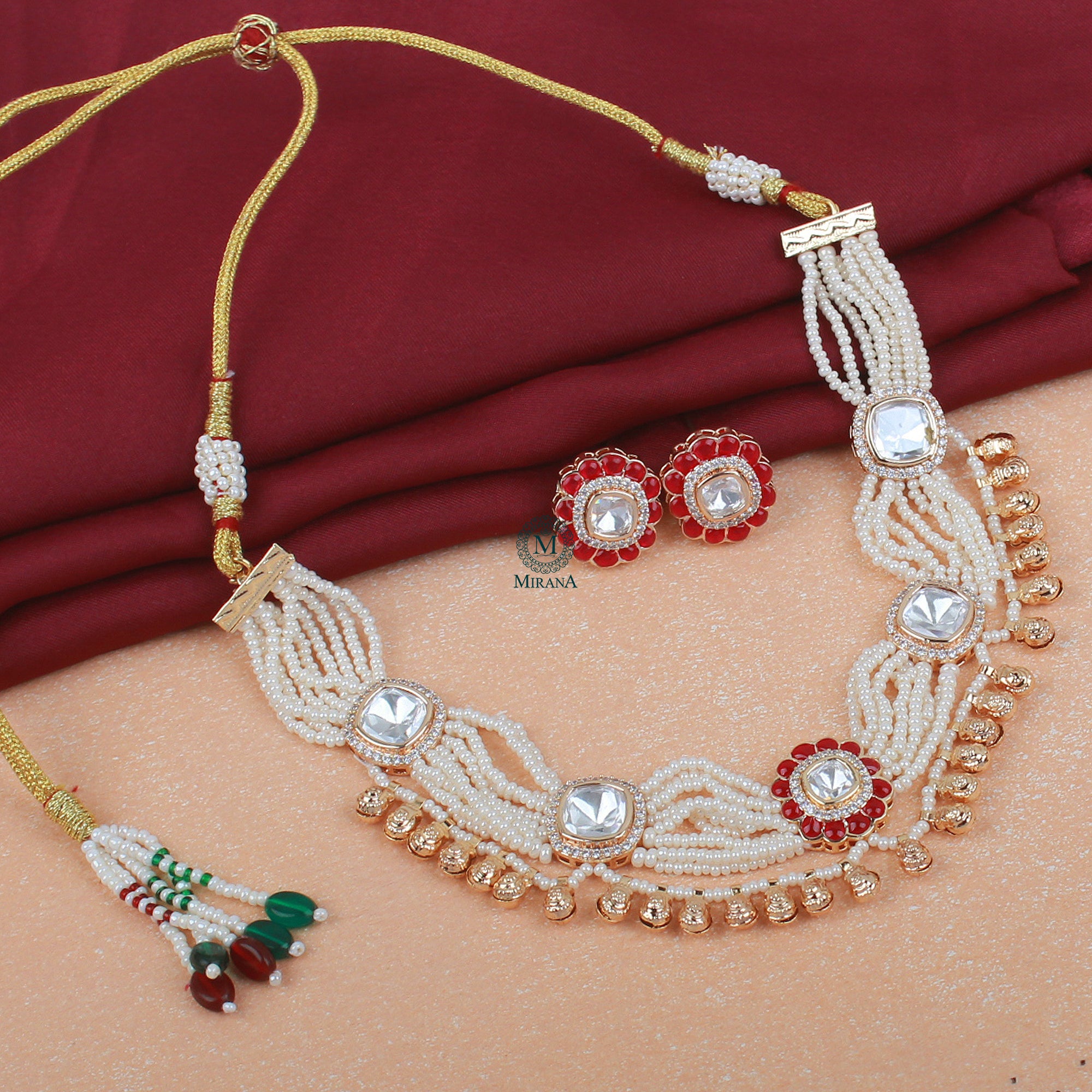 Zeesha Polki Designer Choker Set