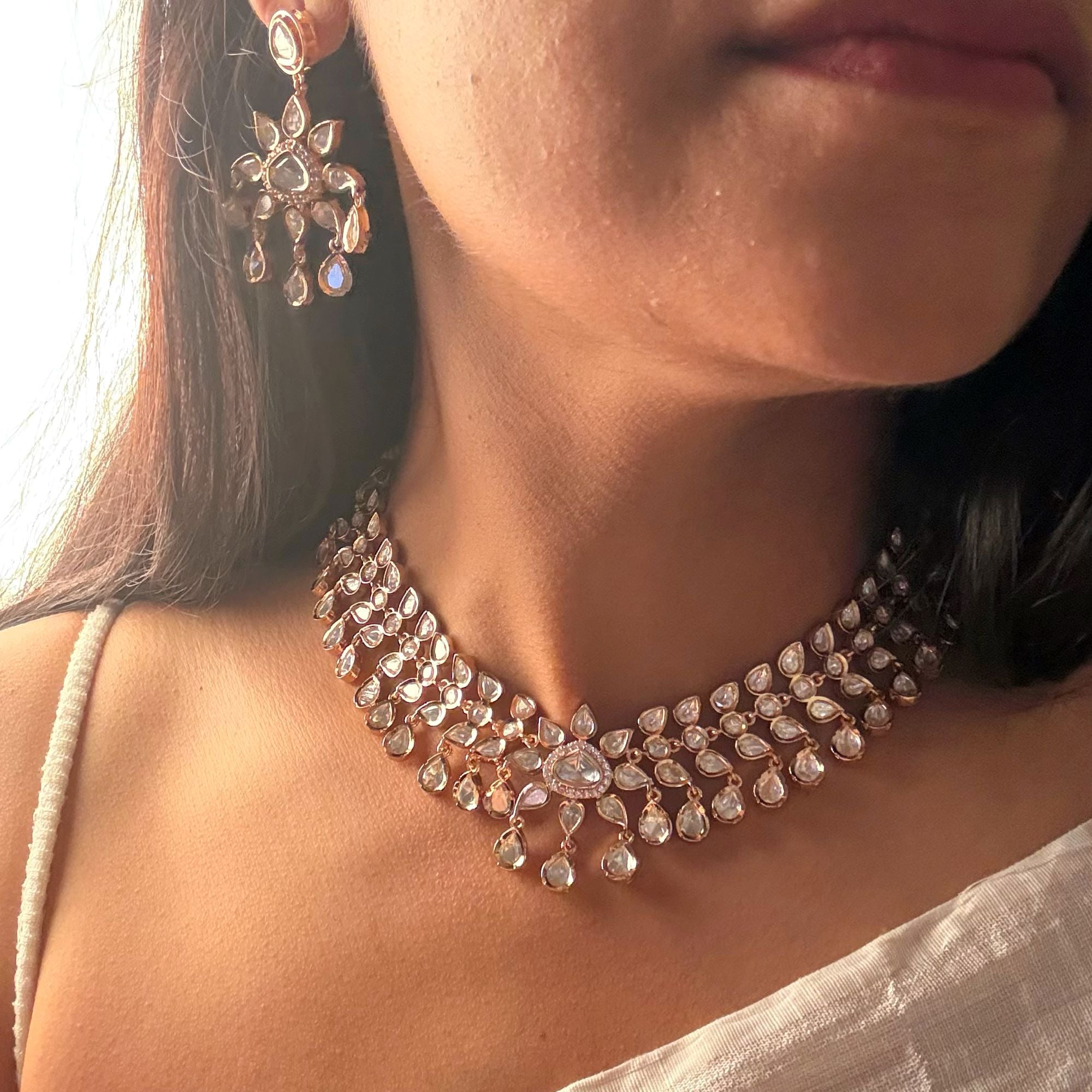 Anika Polki Designer Necklace Set