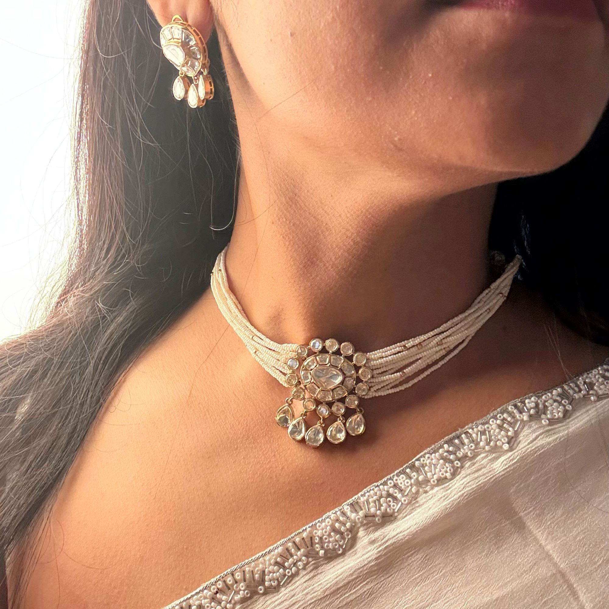 Kiashi Moissanite Designer Choker Set