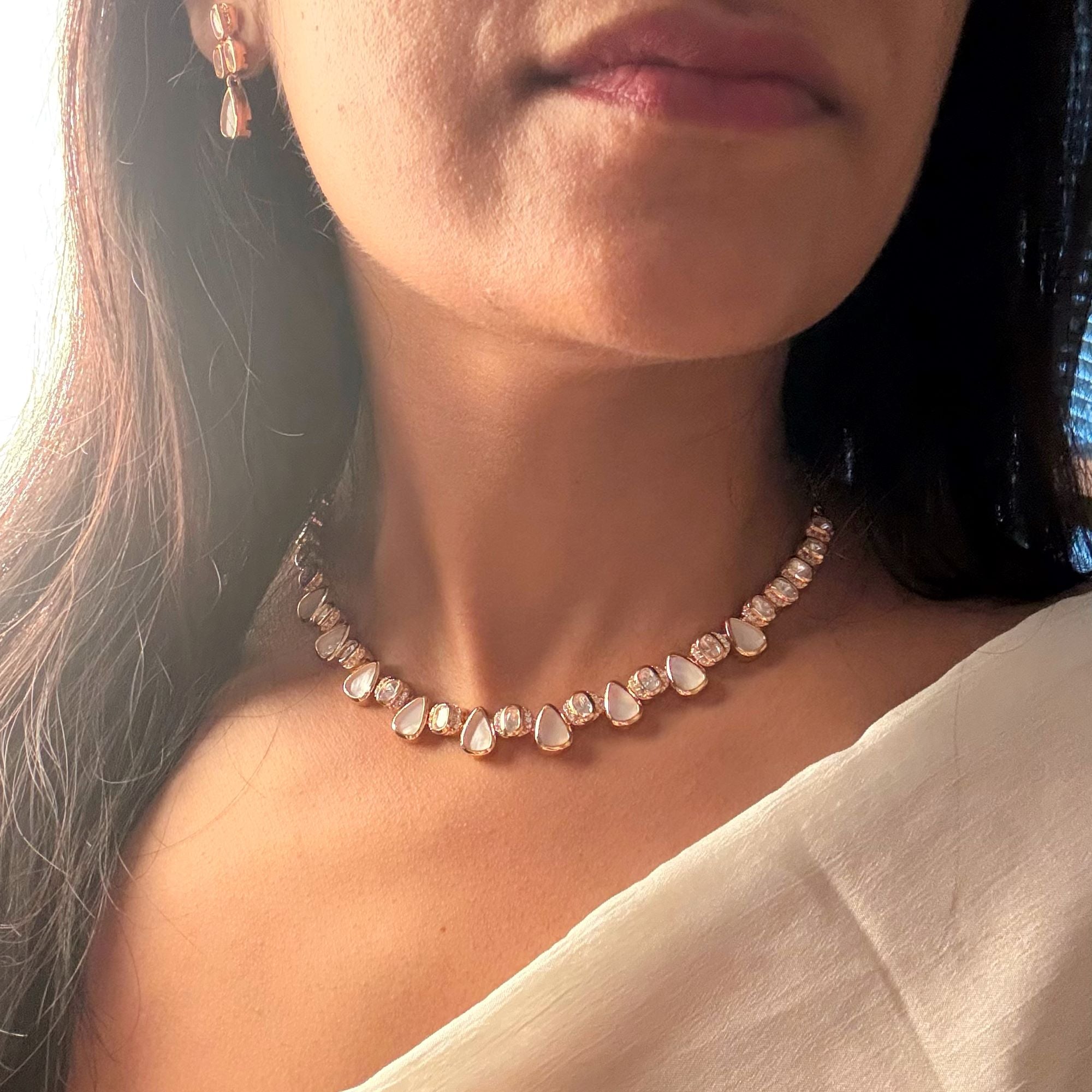 Ramya MOP Designer Necklace Set