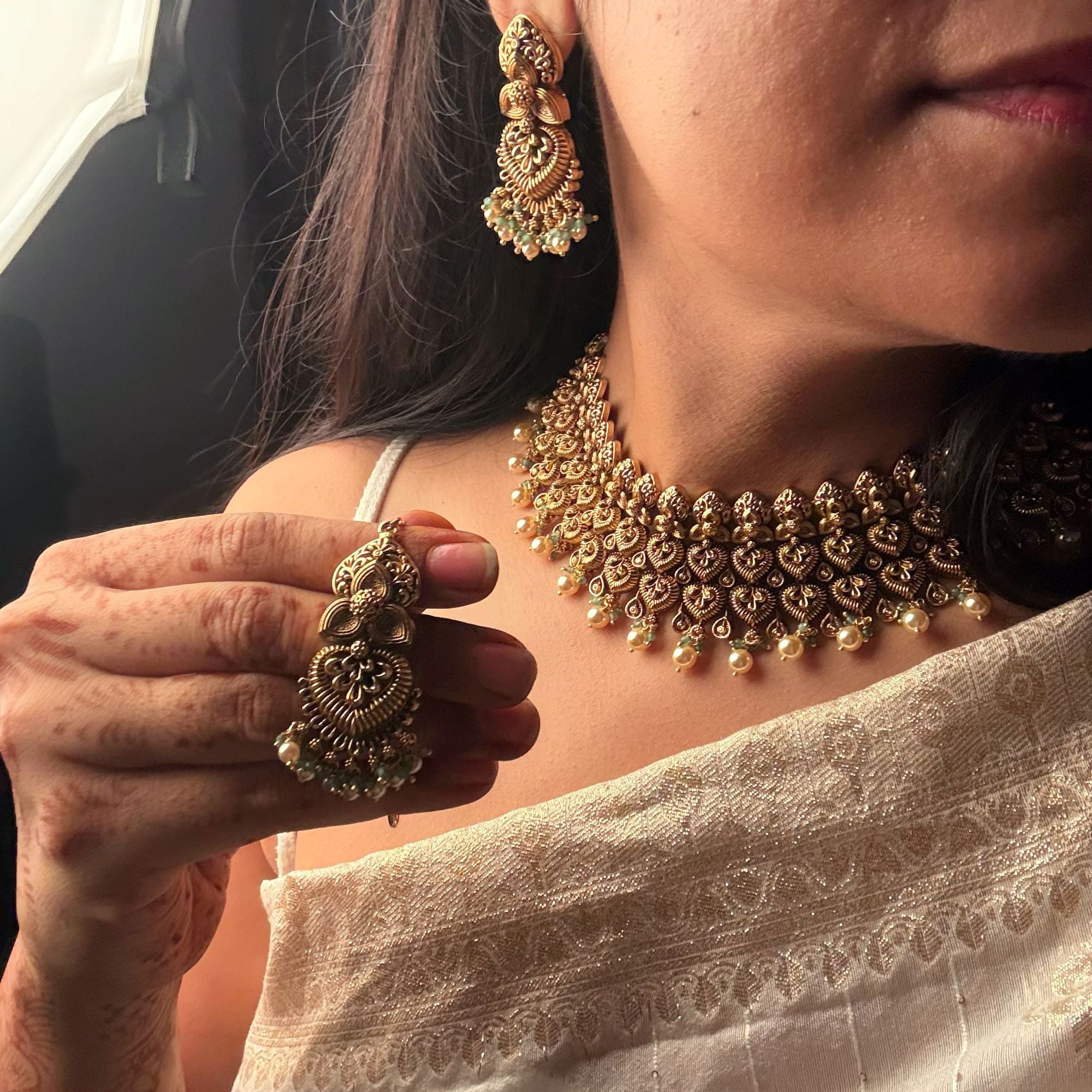 Indrani Antique Designer Choker Set