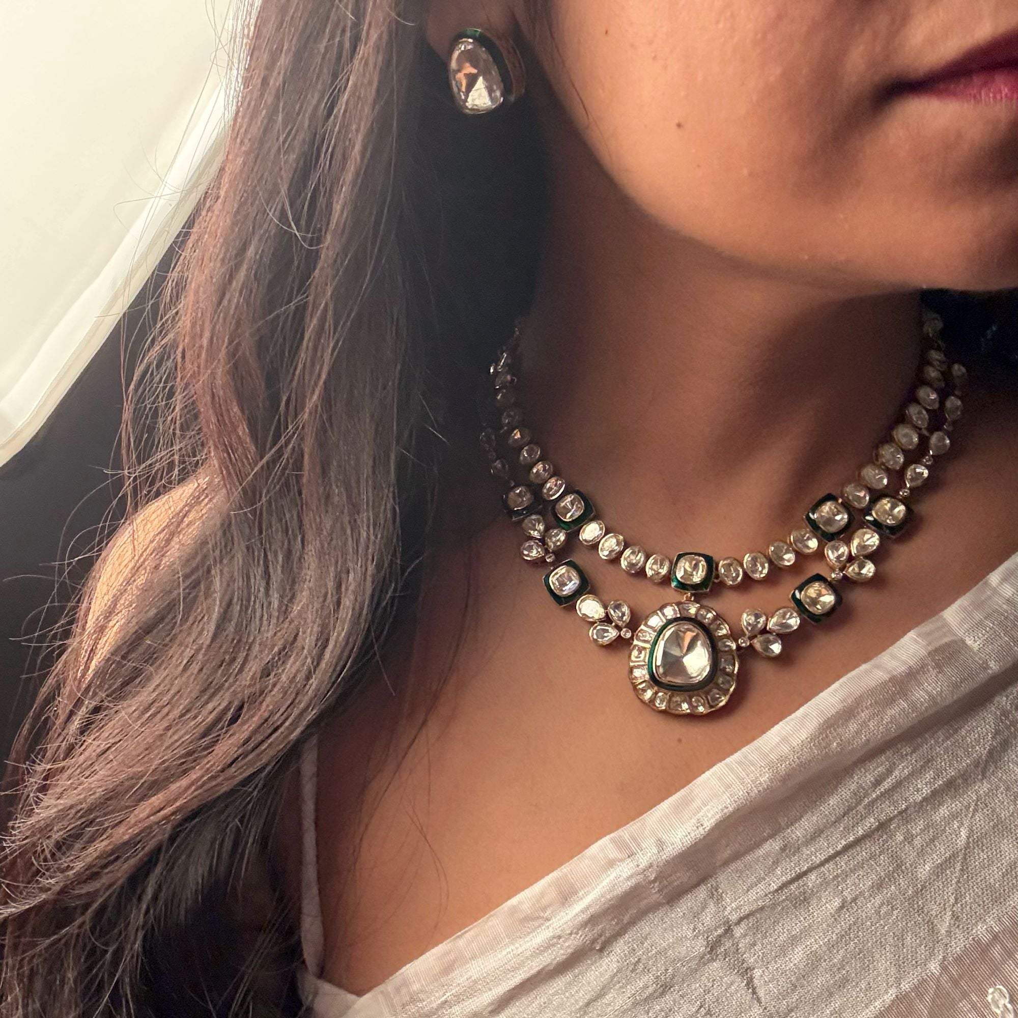 Taari Moissanite Layered Necklace Set