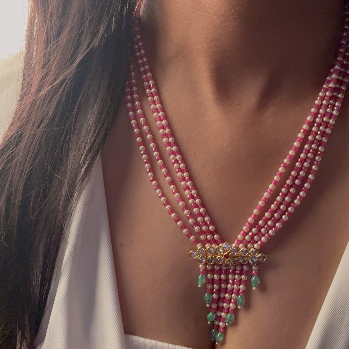 Anokhi Pearl Designer Layered Necklace Set
