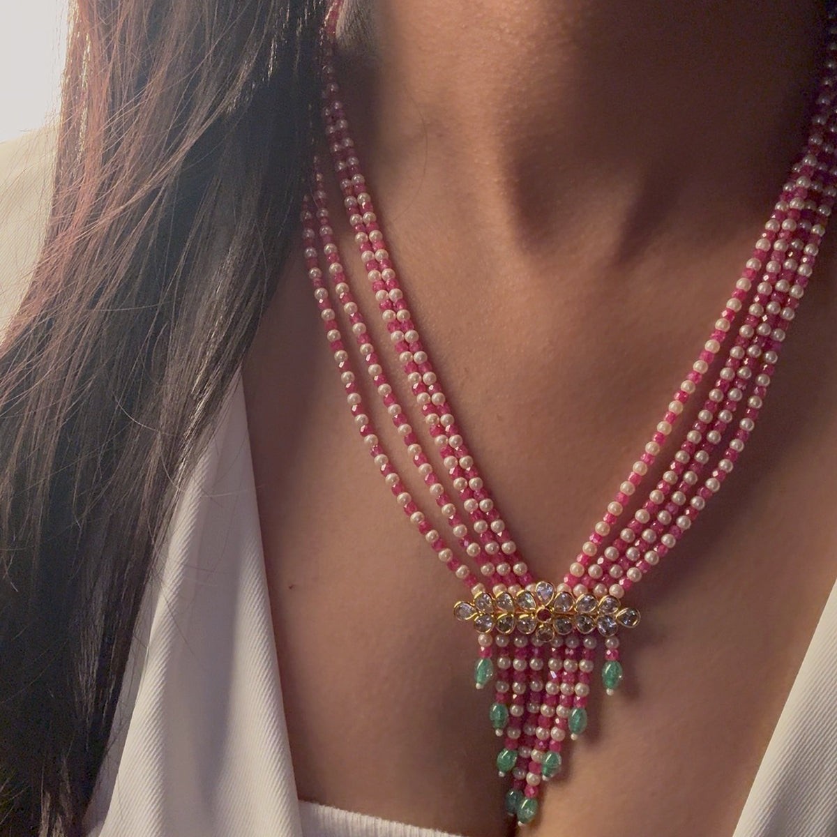 Anokhi Pearl Designer Layered Necklace Set