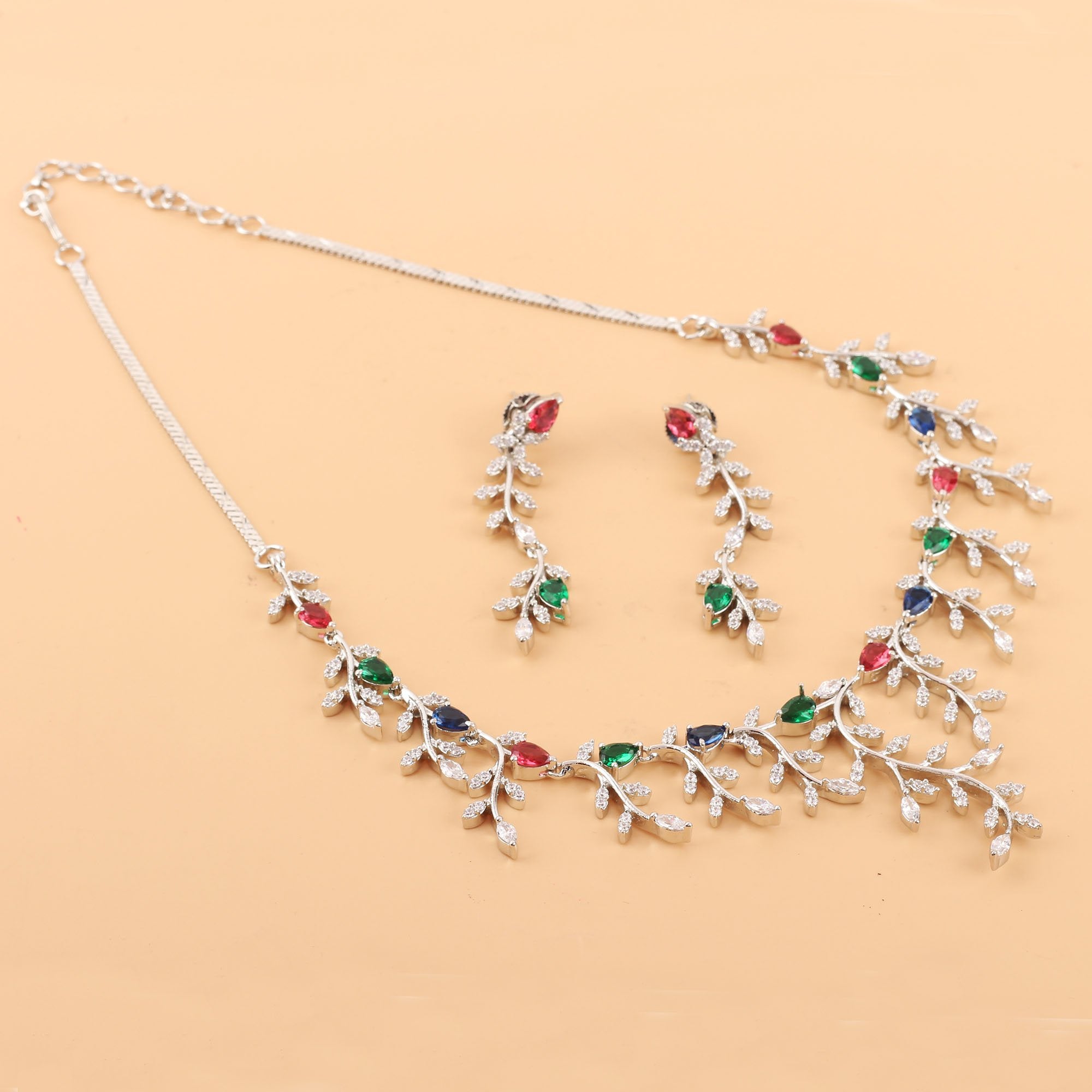 Tia Multi Coloured Designer Necklace Set